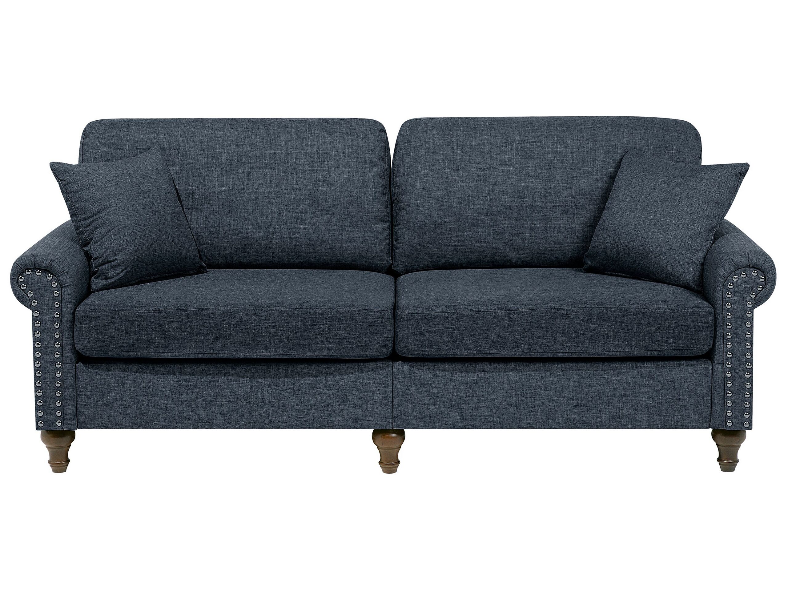3 Seater Fabric Sofa Dark Grey OTRA II - Gemini Interiors