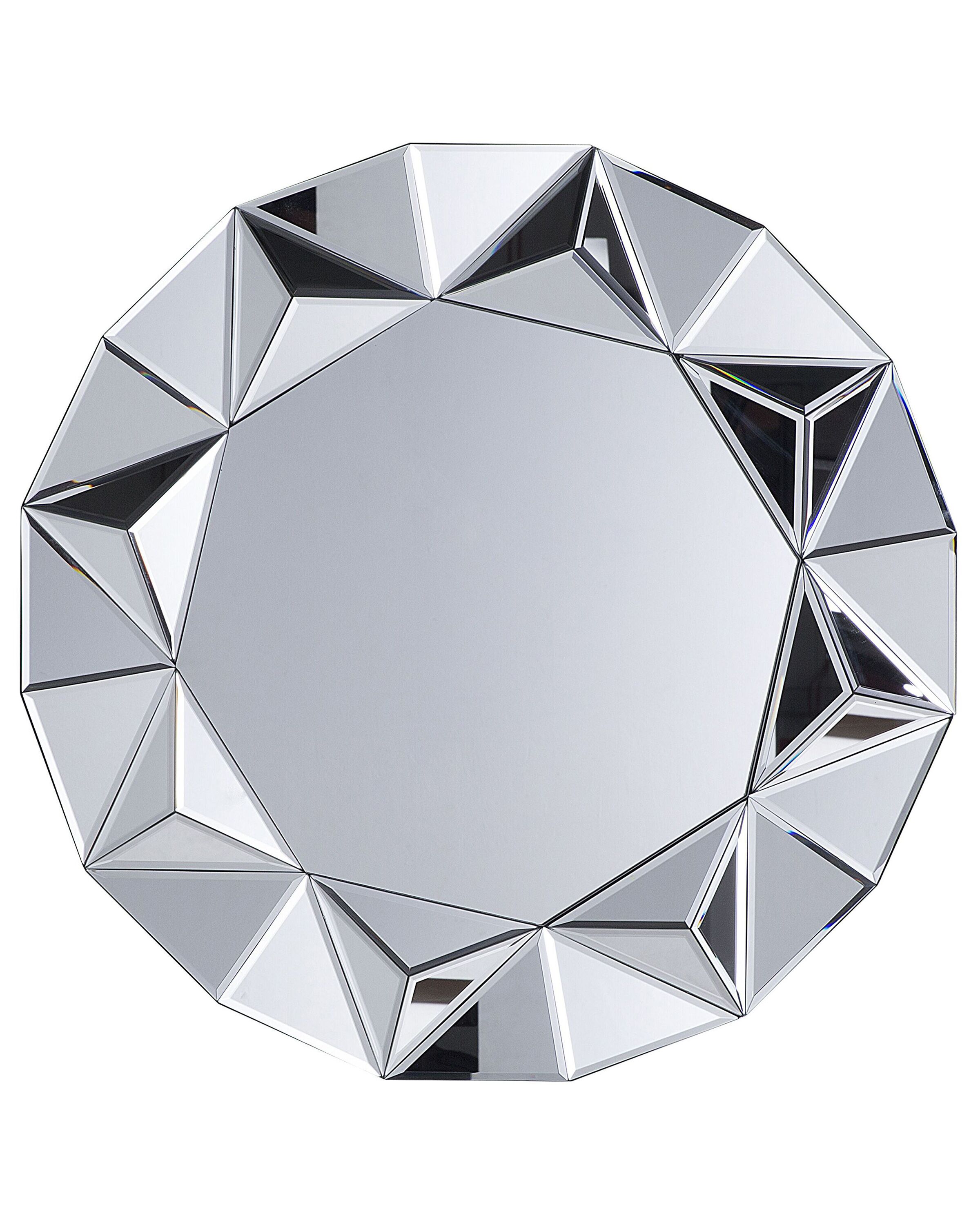 Round Wall Mirror Silver 70cm - Gemini Interiors