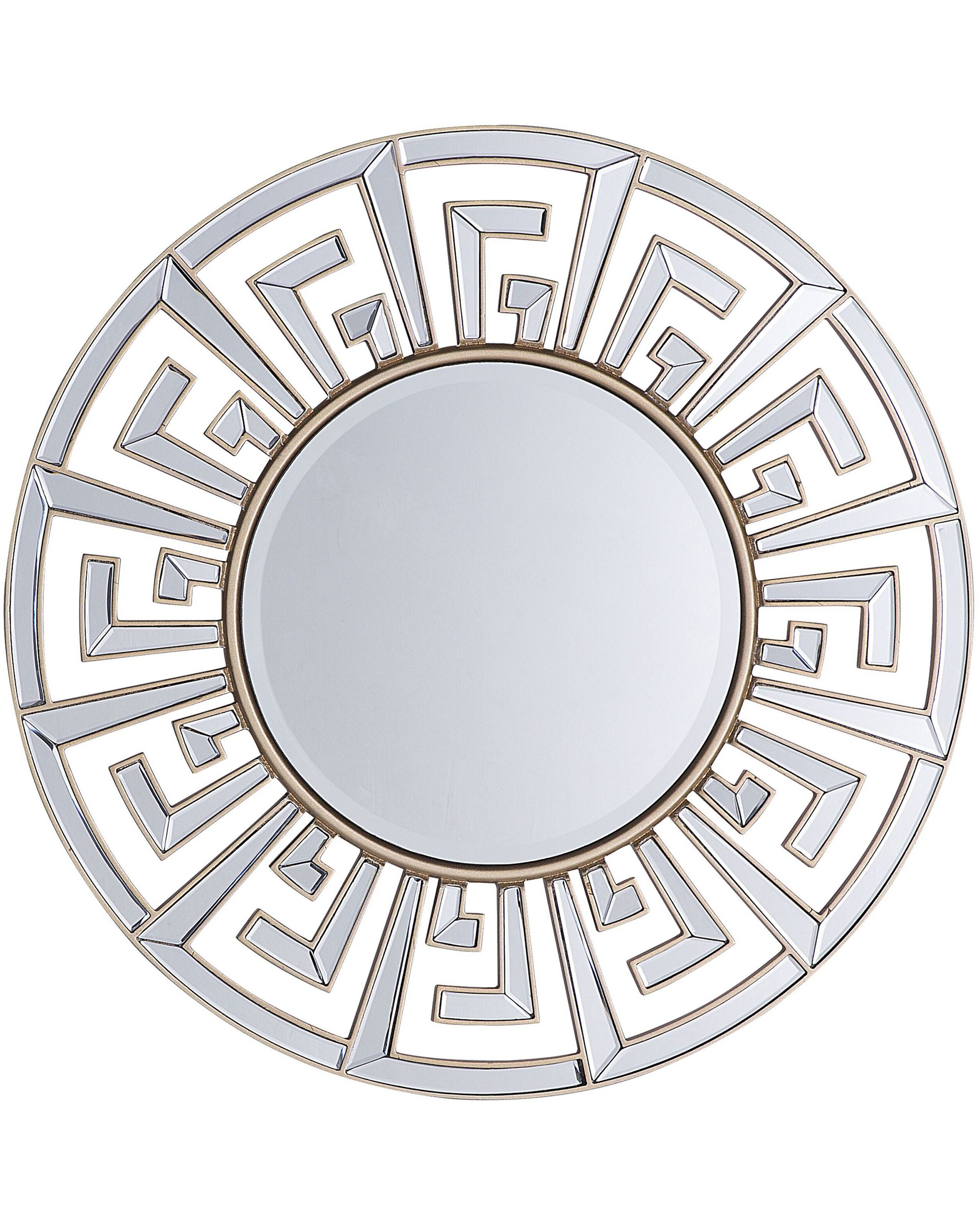 Round Metal Wall Mirror 70cm Gold - Gemini Interiors