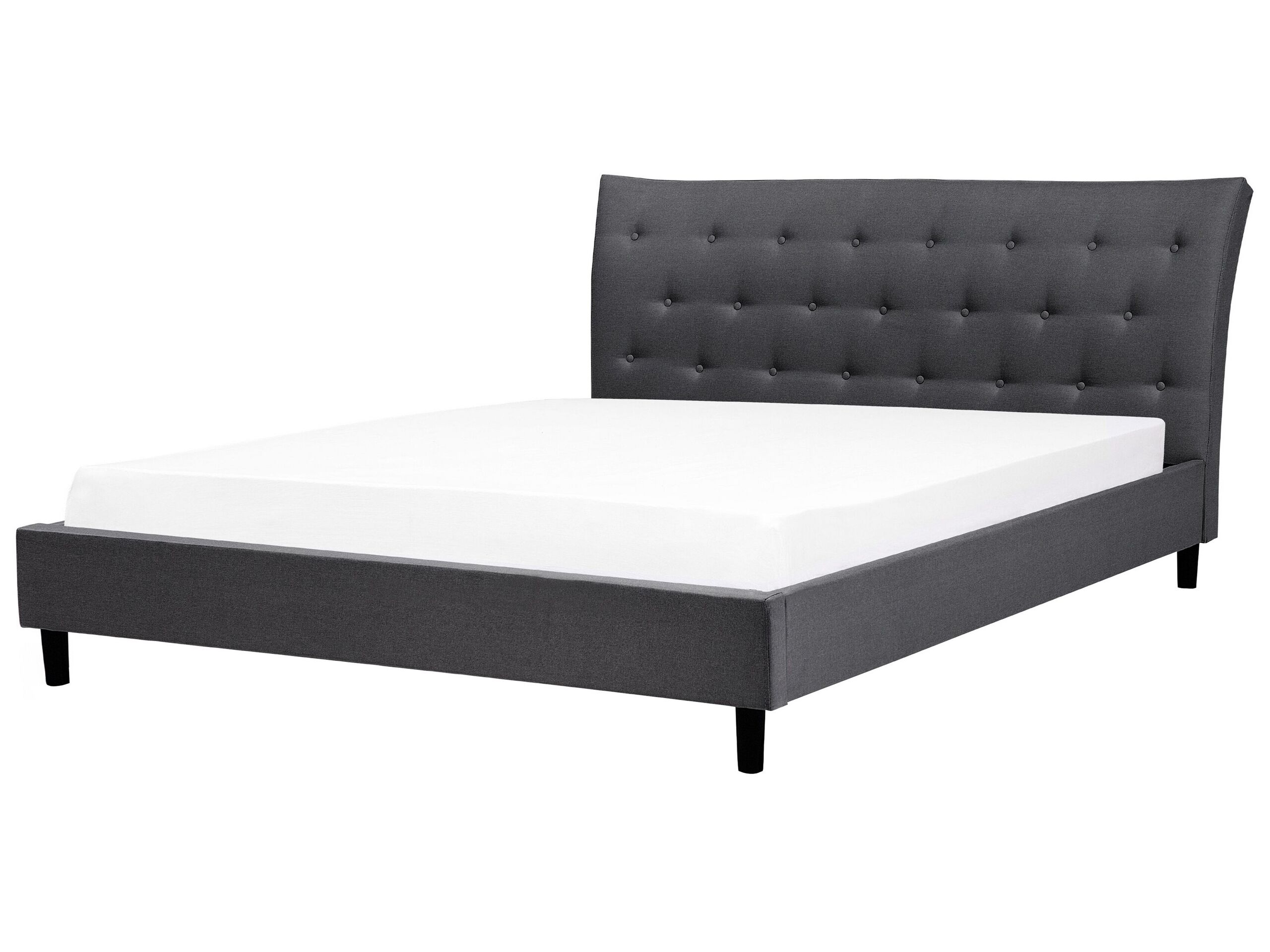Fabric EU Super King Size Bed Dark Grey SAVERNE - Gemini Interiors