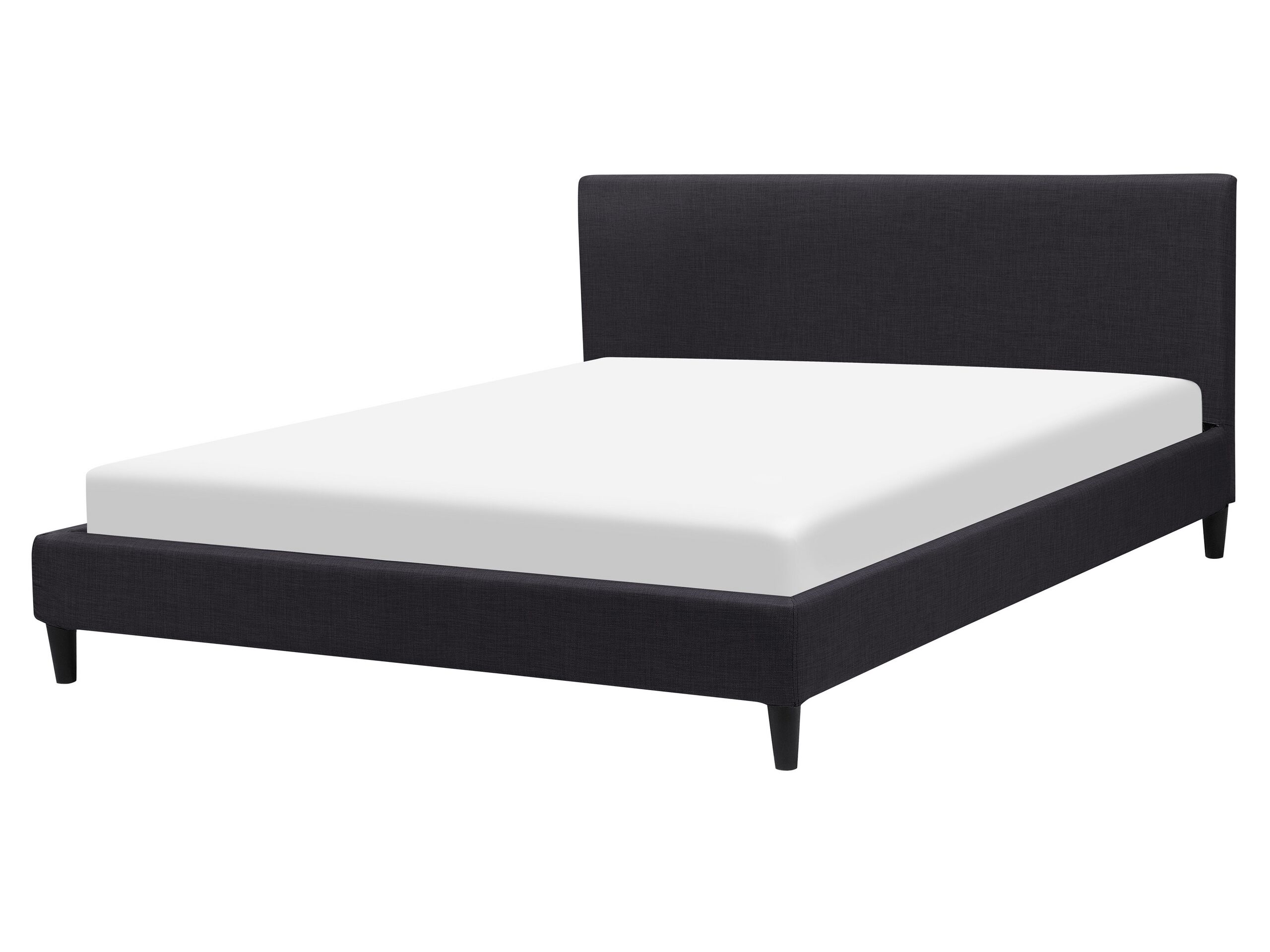 Fabric EU King Size Bed Black FITOU - Gemini Interiors