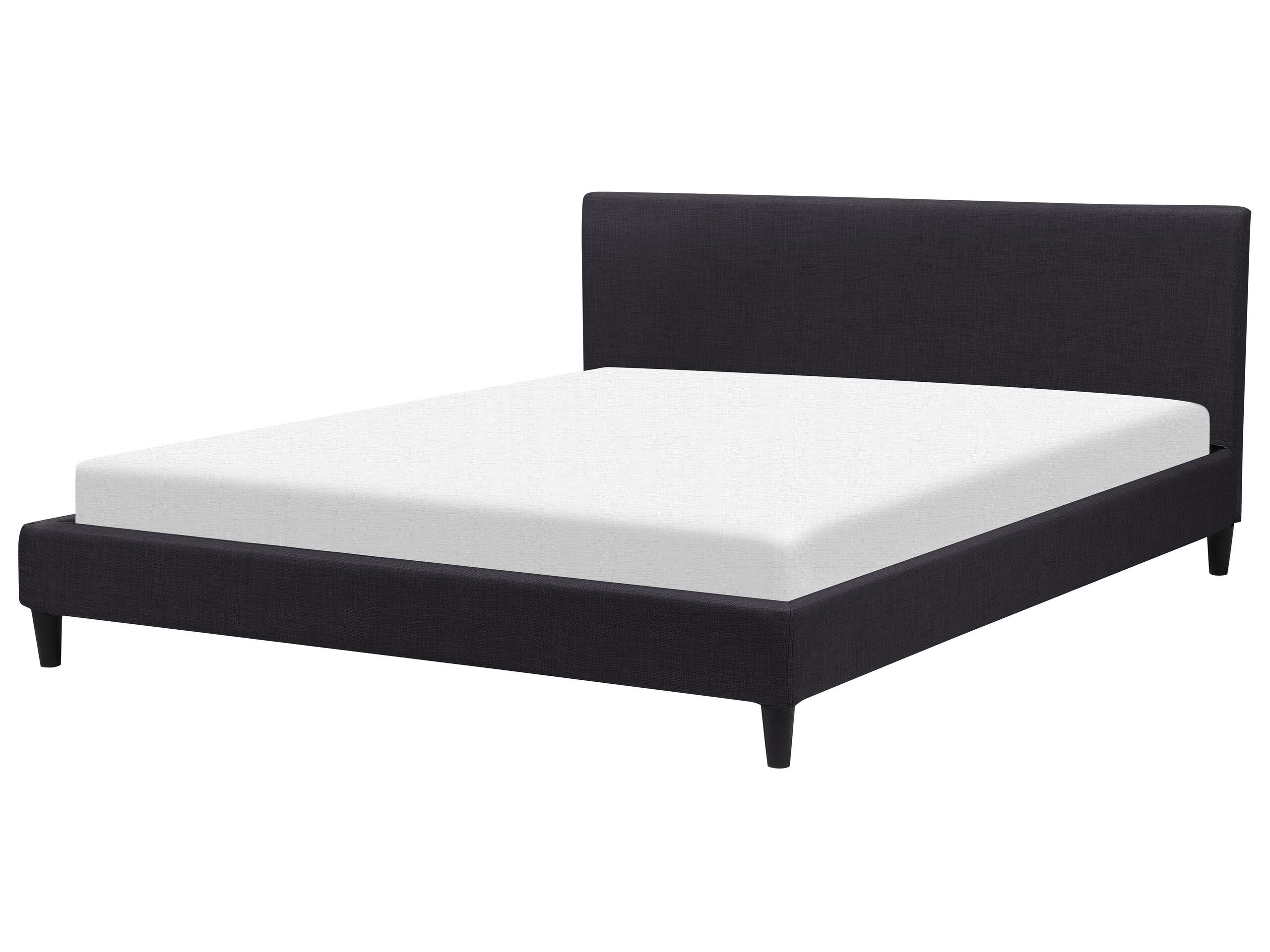 Fabric EU Super King Size Bed Black FITOU - Gemini Interiors