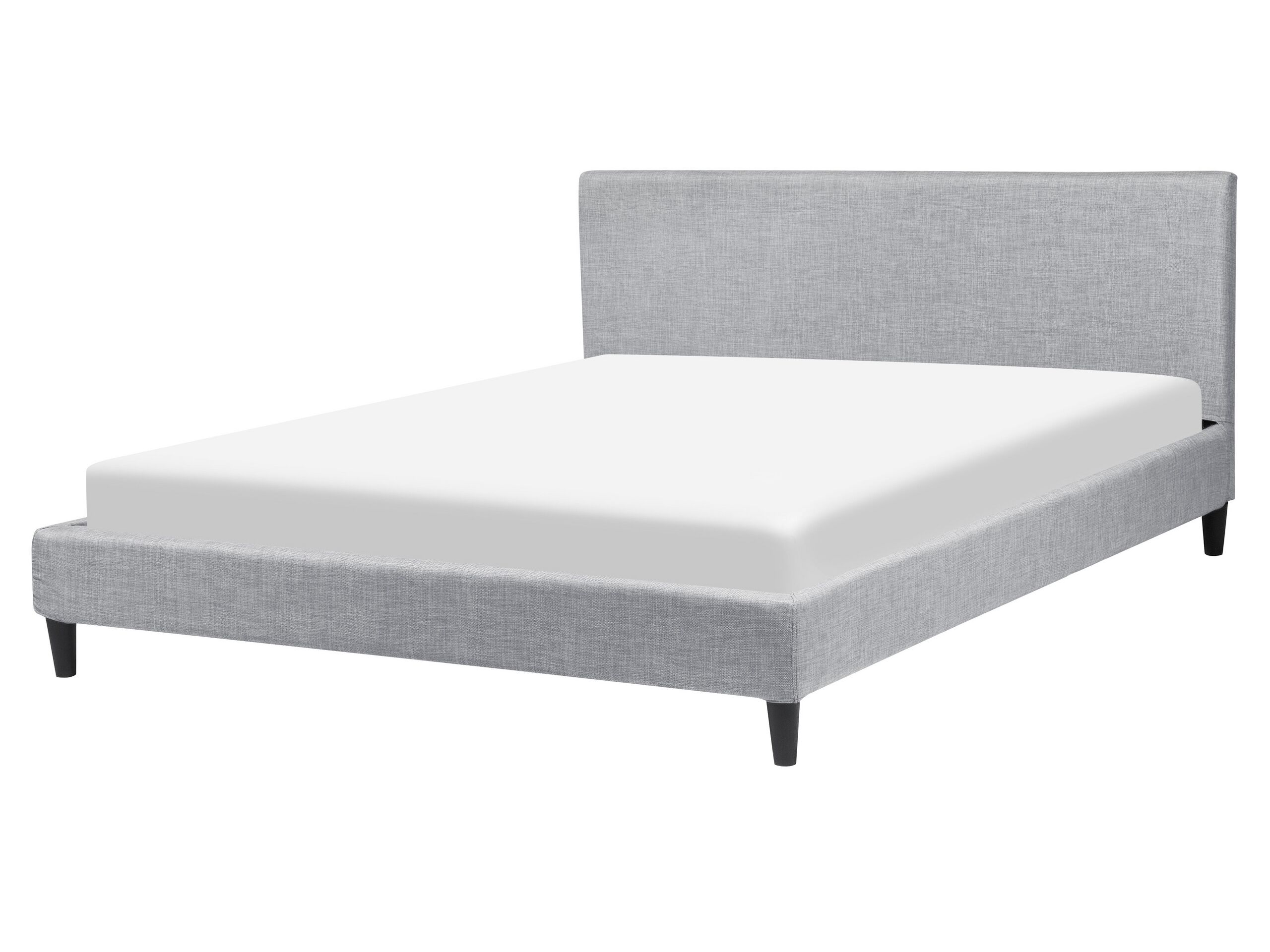 Fabric EU King Size Bed Grey FITOU - Gemini Interiors