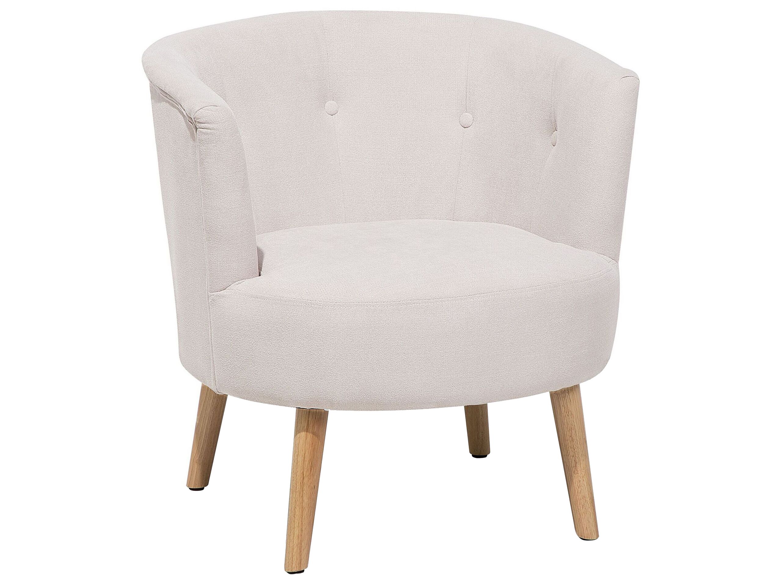 Fabric Tub Chair Off-White ODENZEN - Gemini Interiors