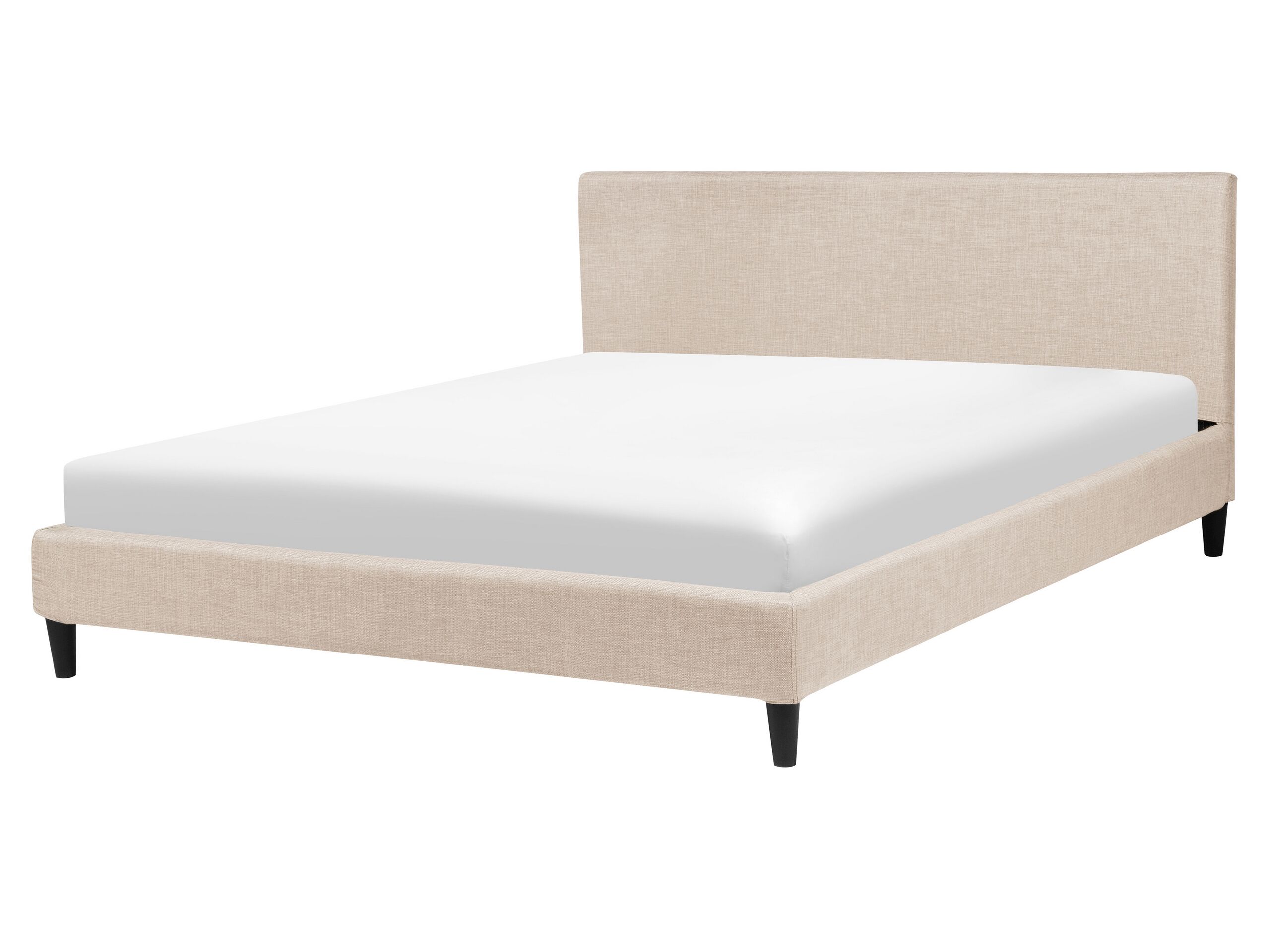 Fabric EU King Size Bed Beige FITOU - Gemini Interiors