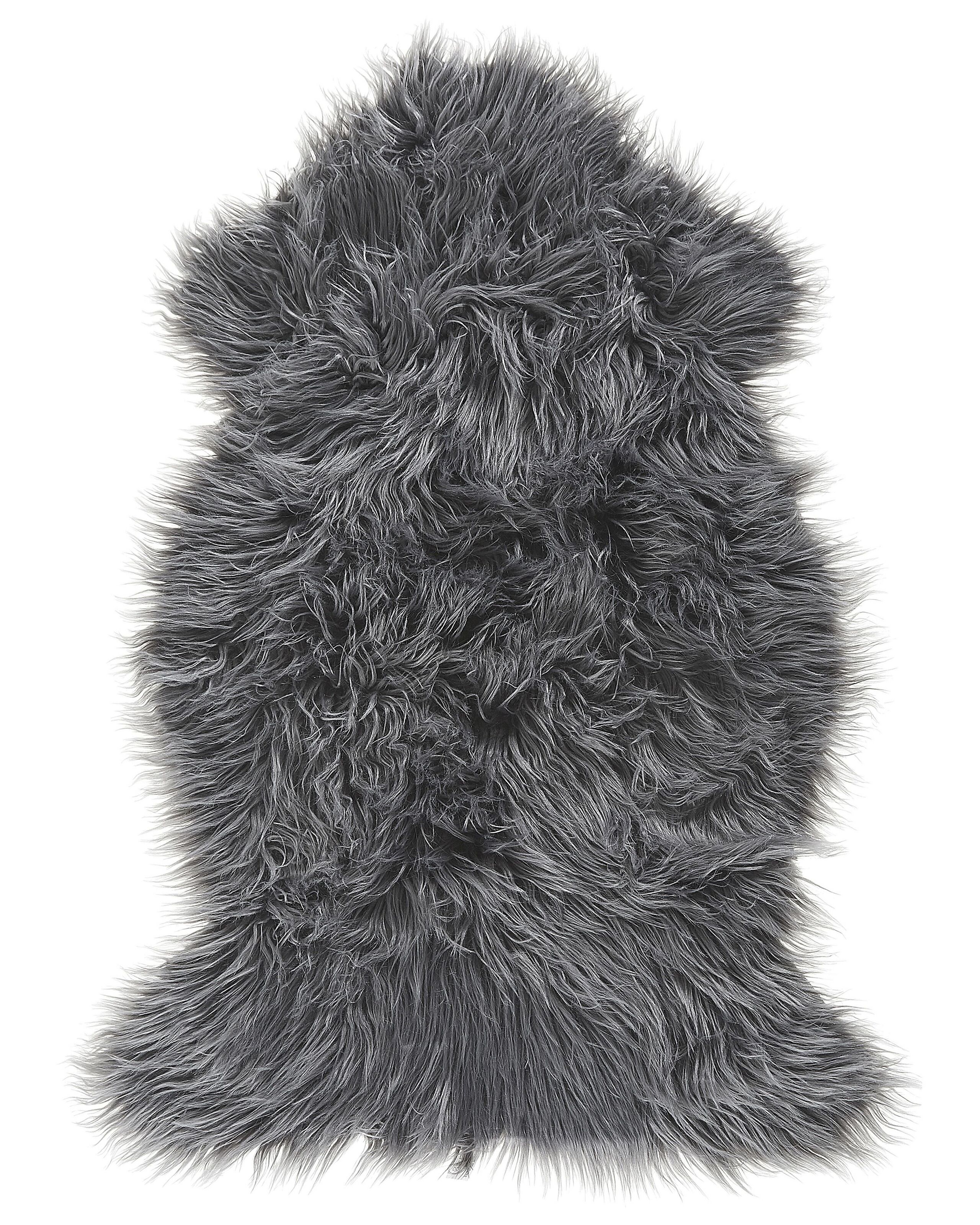 Faux Sheepskin Rug Grey MUNGO - Gemini Interiors