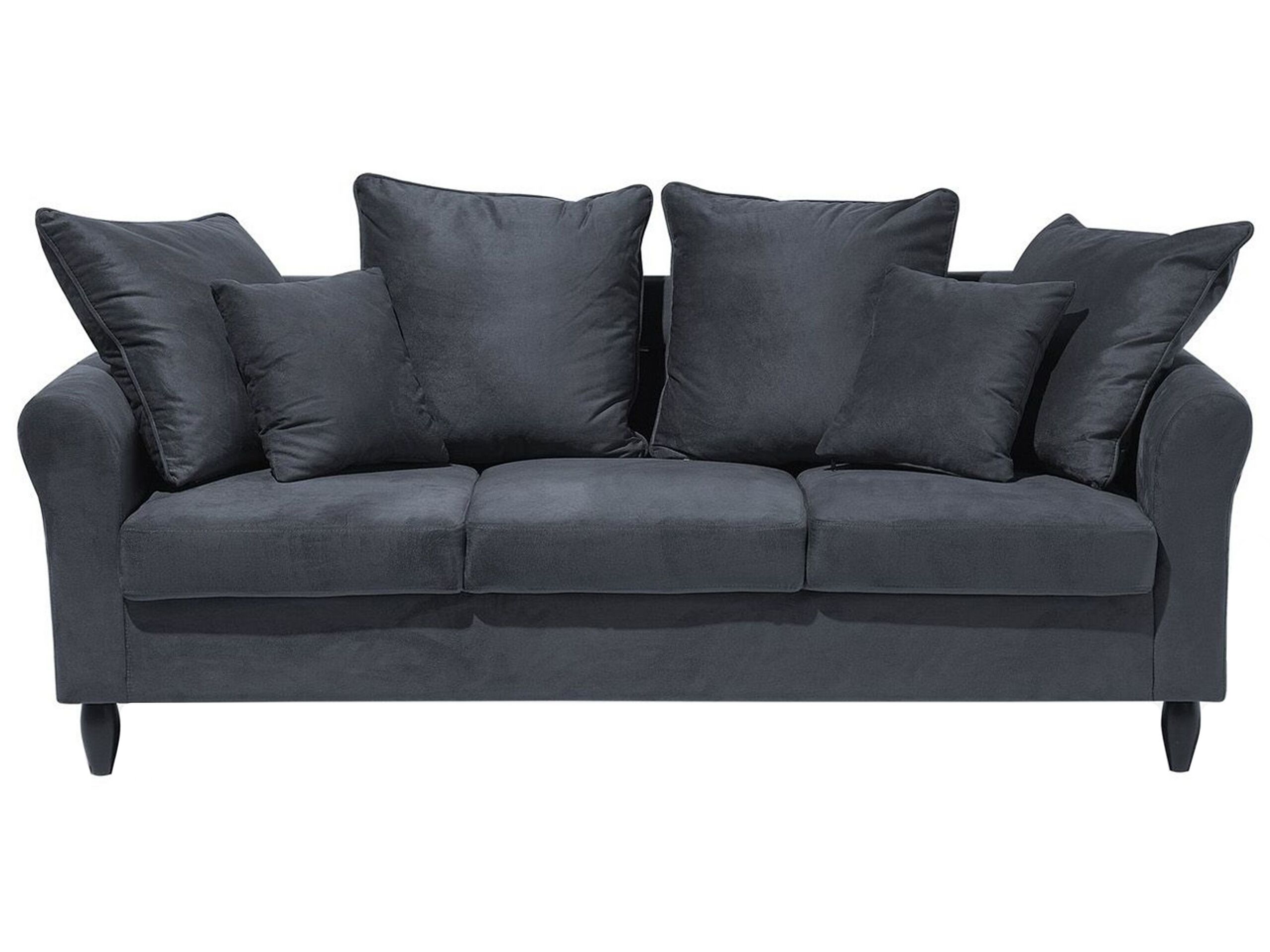 3 Seater Velvet Sofa Grey BORNHOLM - Gemini Interiors