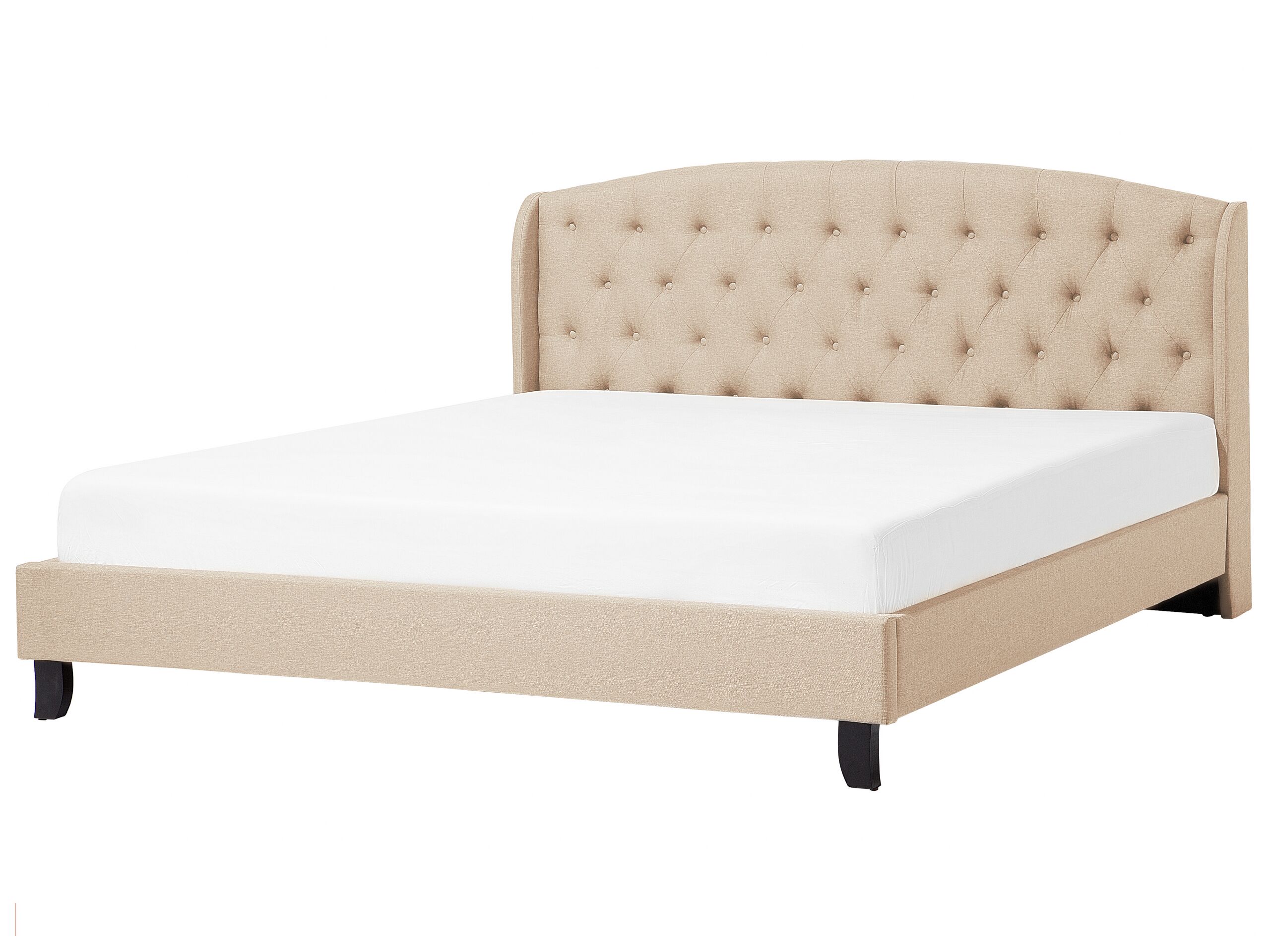 Fabric EU Super King Size Bed Beige BORDEAUX - Gemini Interiors