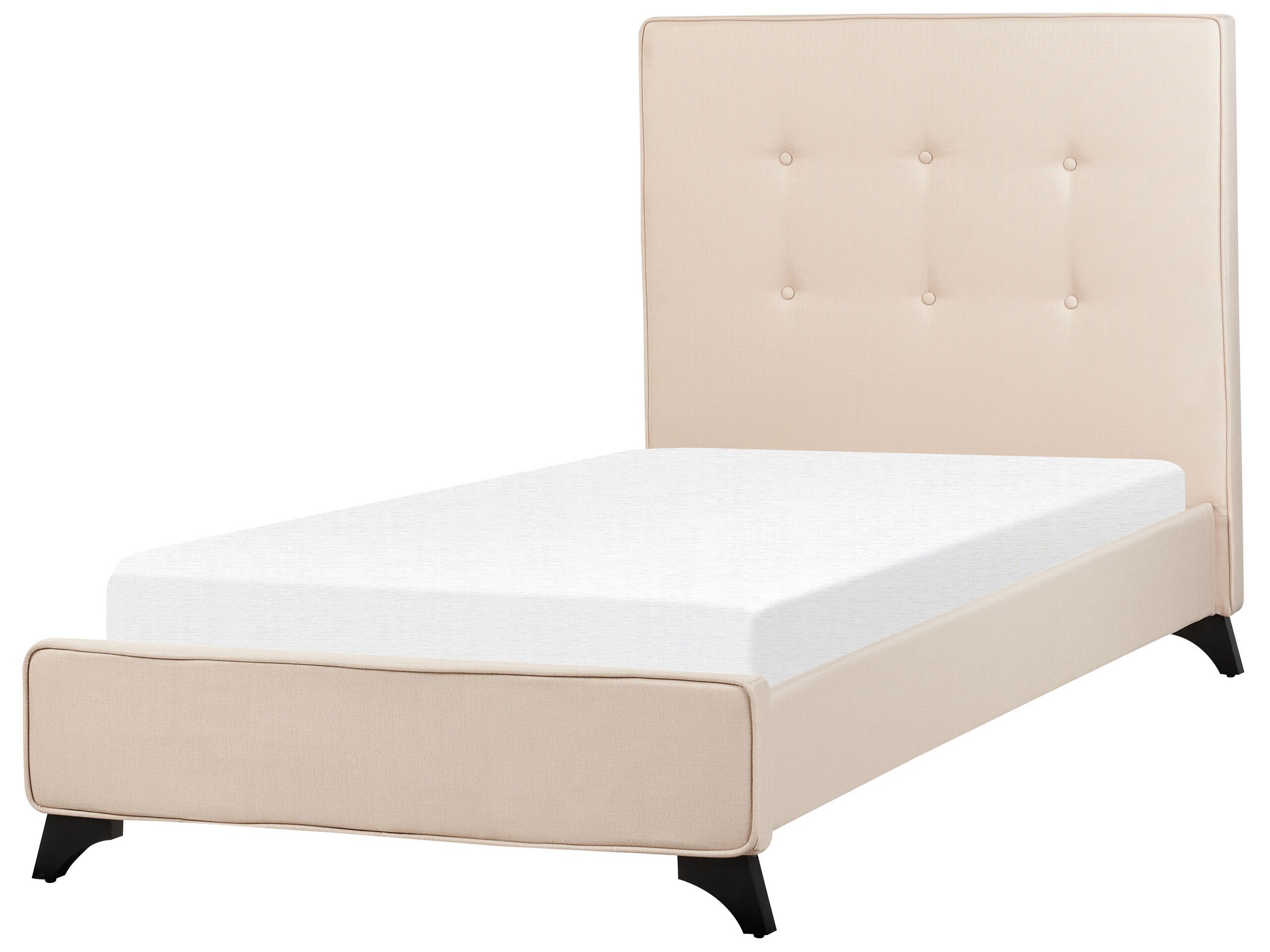 Fabric EU Single Size Bed Beige AMBASSADOR - Gemini Interiors