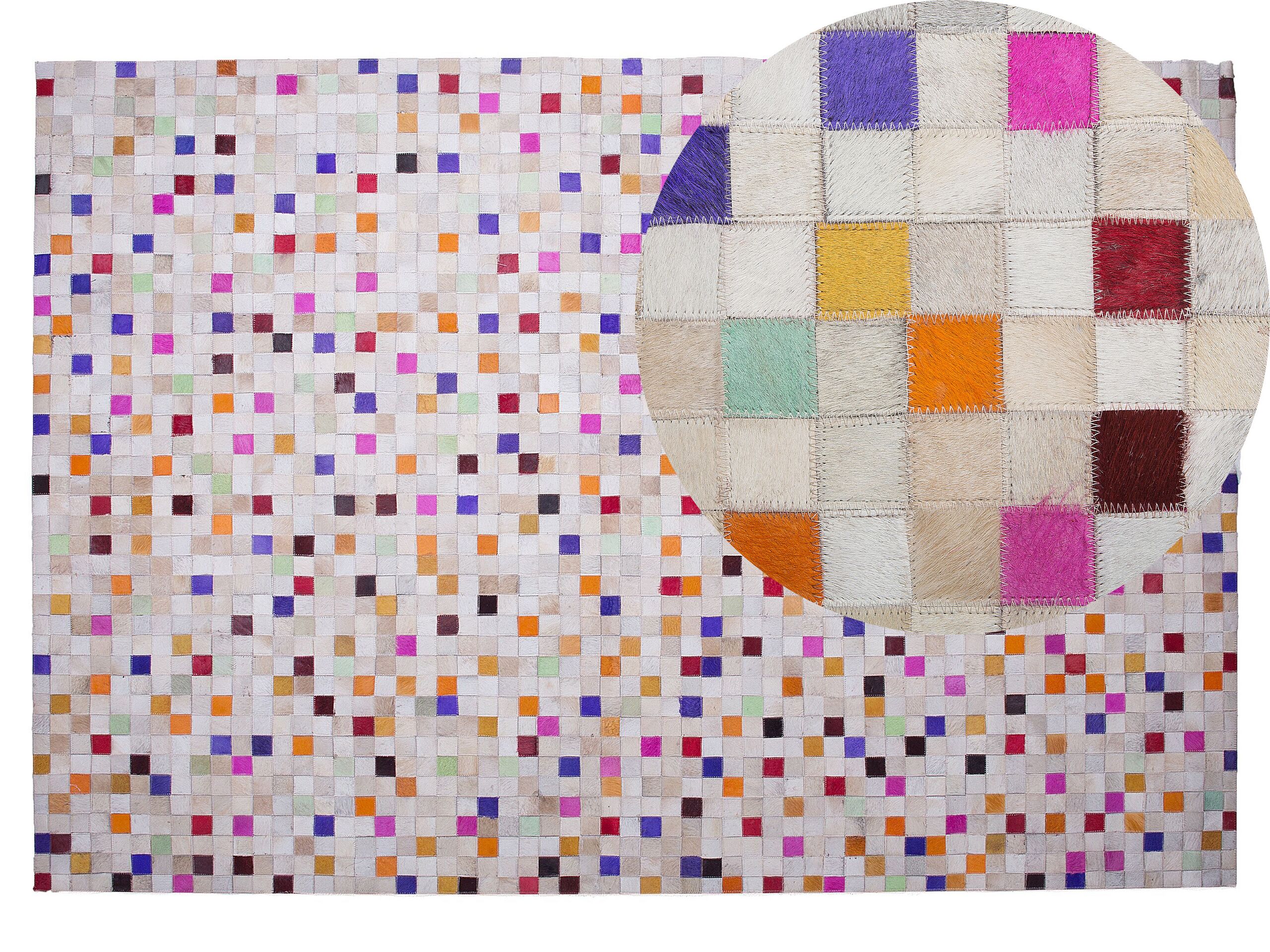 Cowhide Area Rug 140x200cm Multicolour - Gemini Interiors