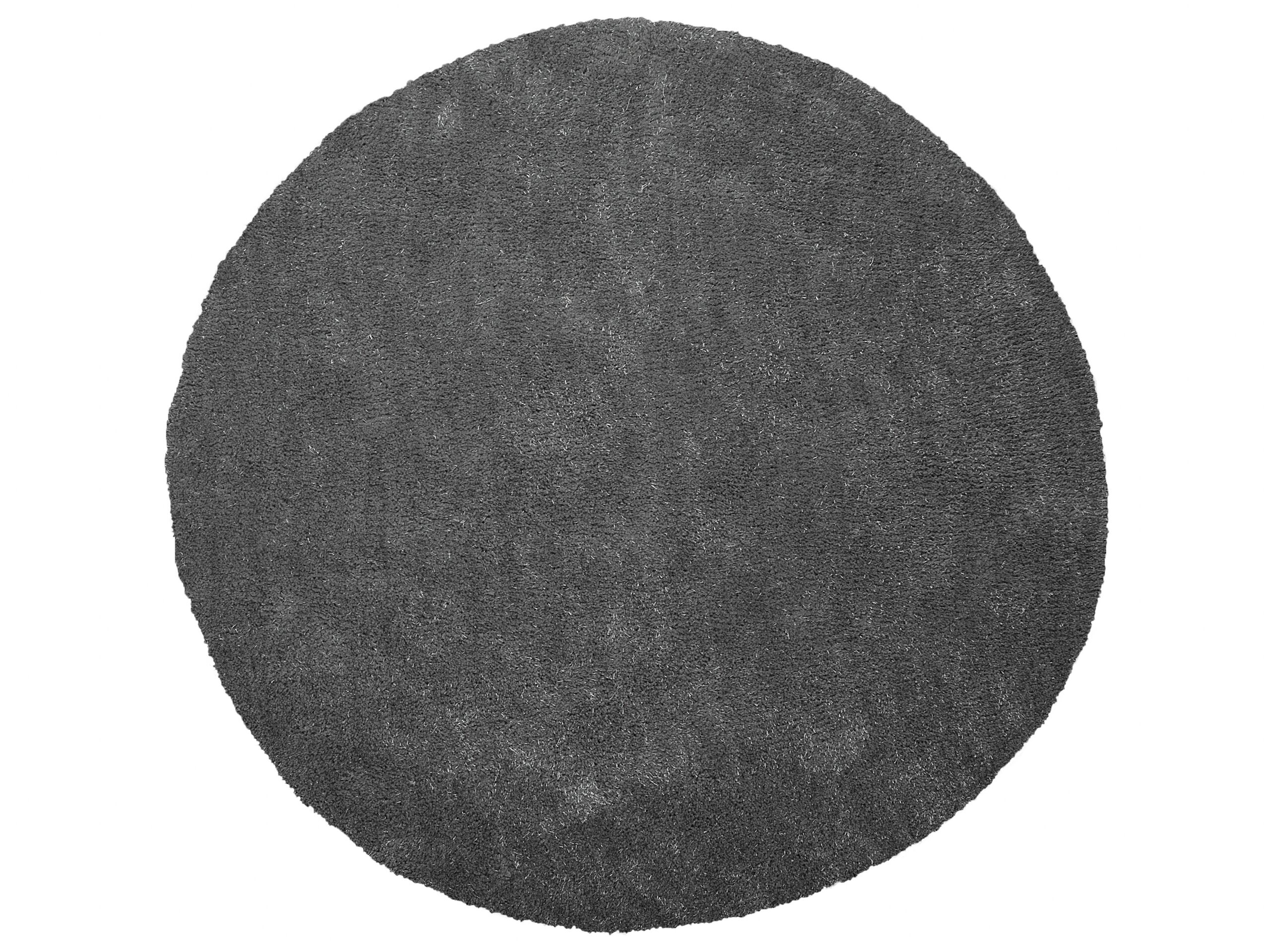 Shaggy Round Area Rug 140cm Dark Grey - Gemini Interiors
