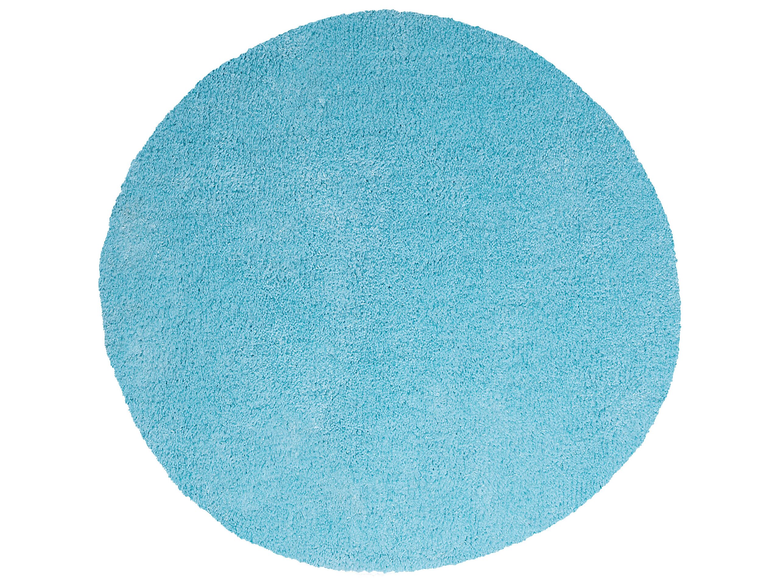 Shaggy Round Area Rug 140cm Blue - Gemini Interiors