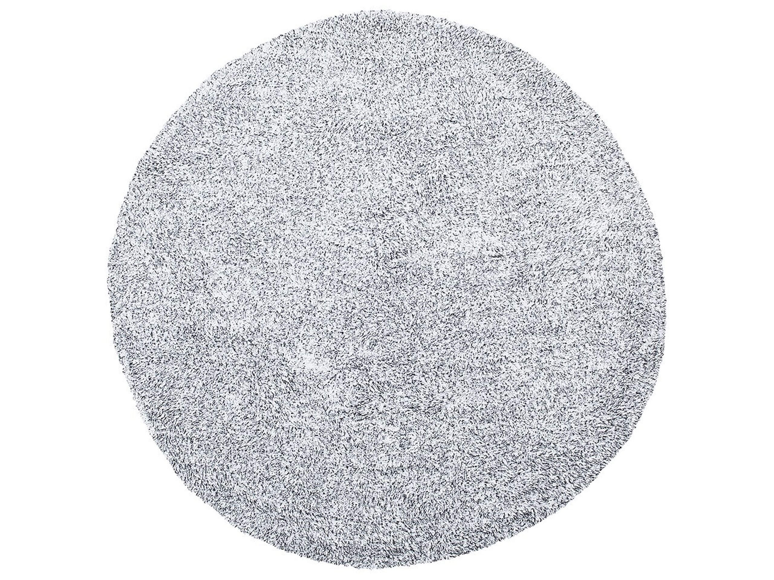 Shaggy Round Area Rug 140cm Salt and Pepper - Gemini Interiors
