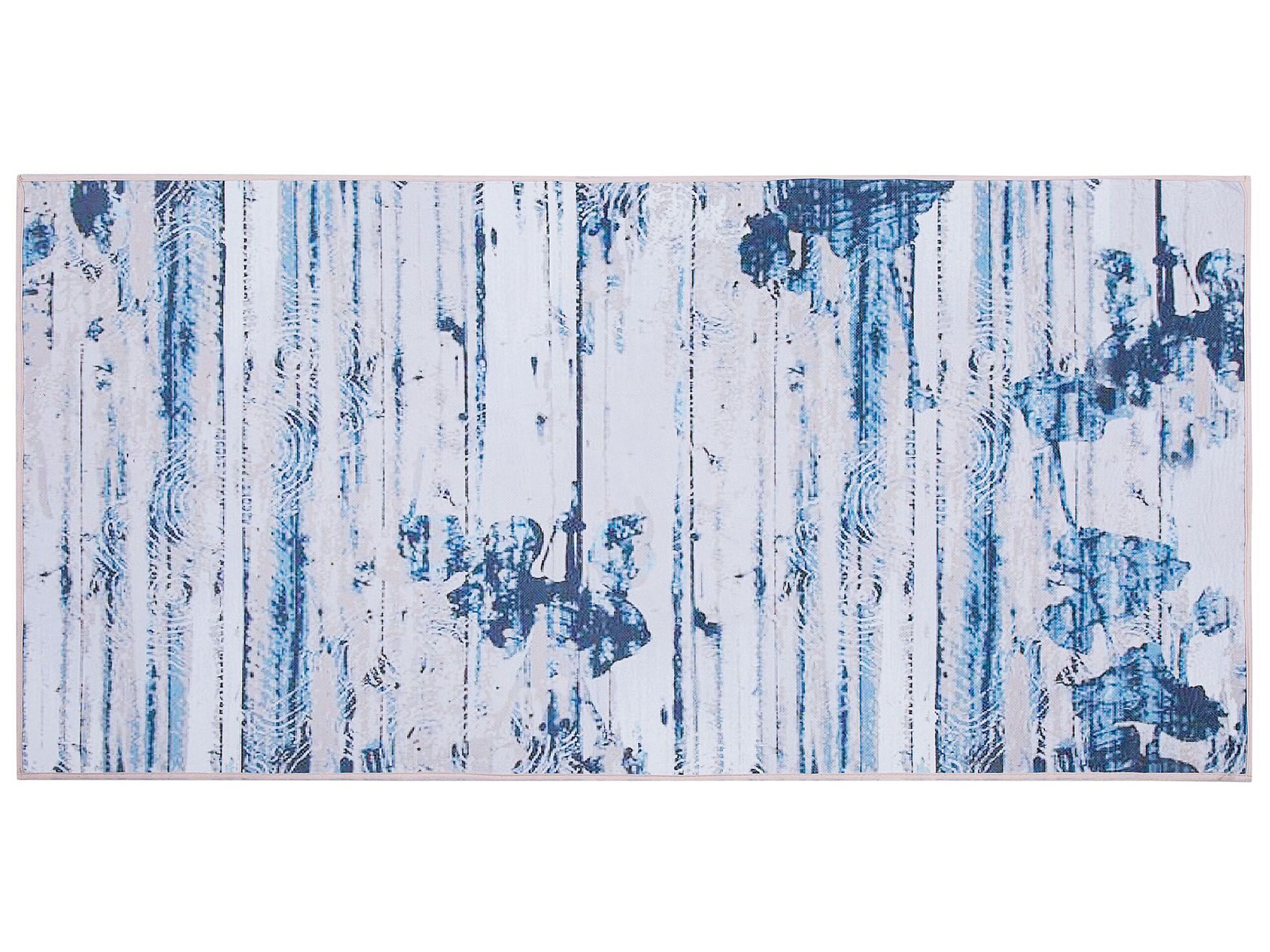 Area Rug 80x150cm Beige and Blue - Gemini Interiors