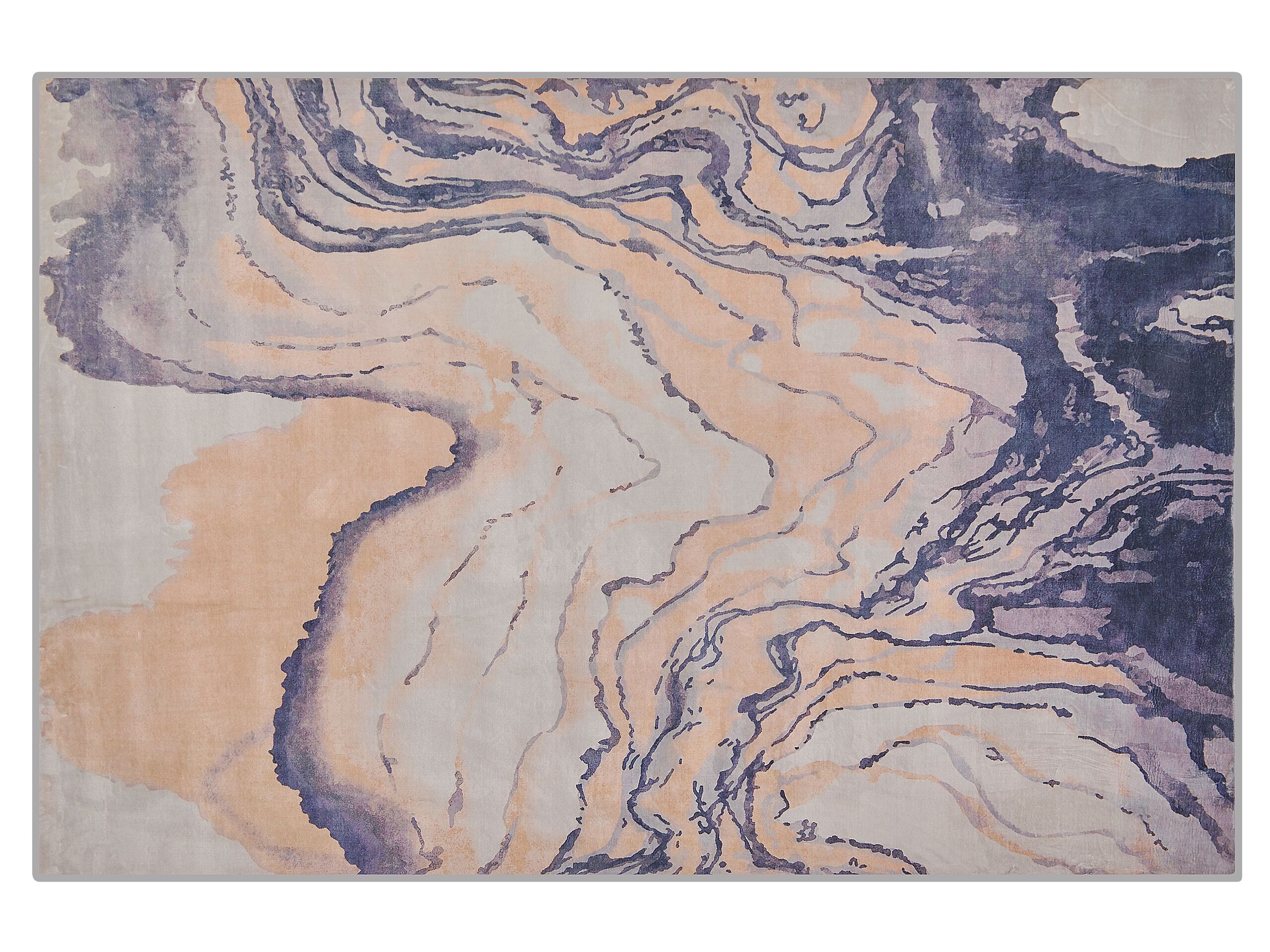 Area Rug 160x230cm Blue with Beige - Gemini Interiors