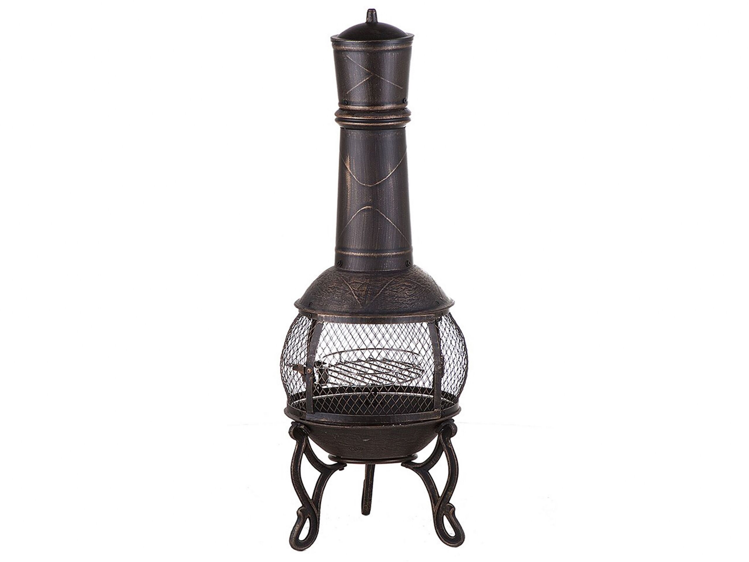 Charcoal Fire Pit Brass TACORA - Gemini Interiors