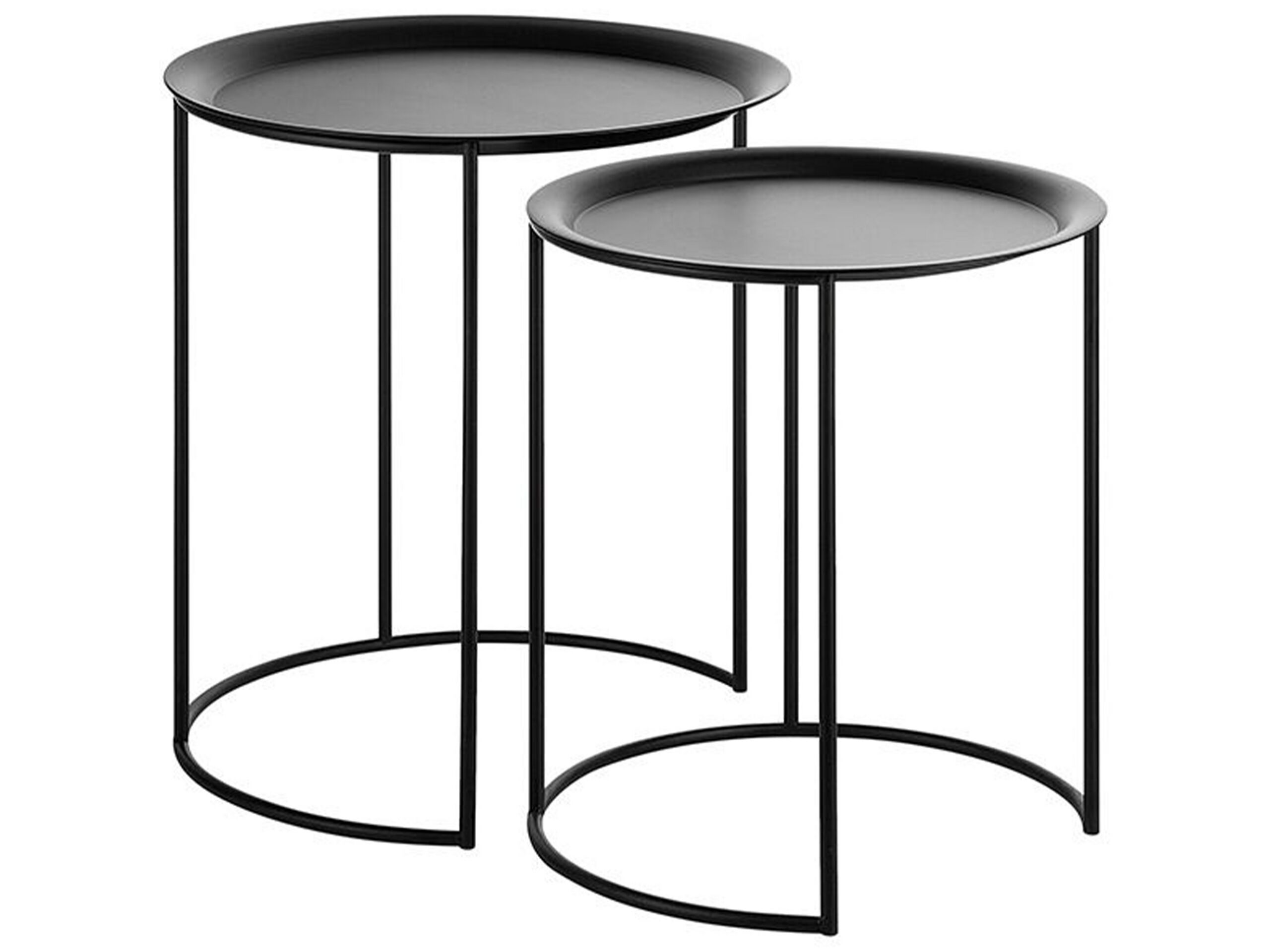 Nest of 2 Tables Black TWINS - Gemini Interiors