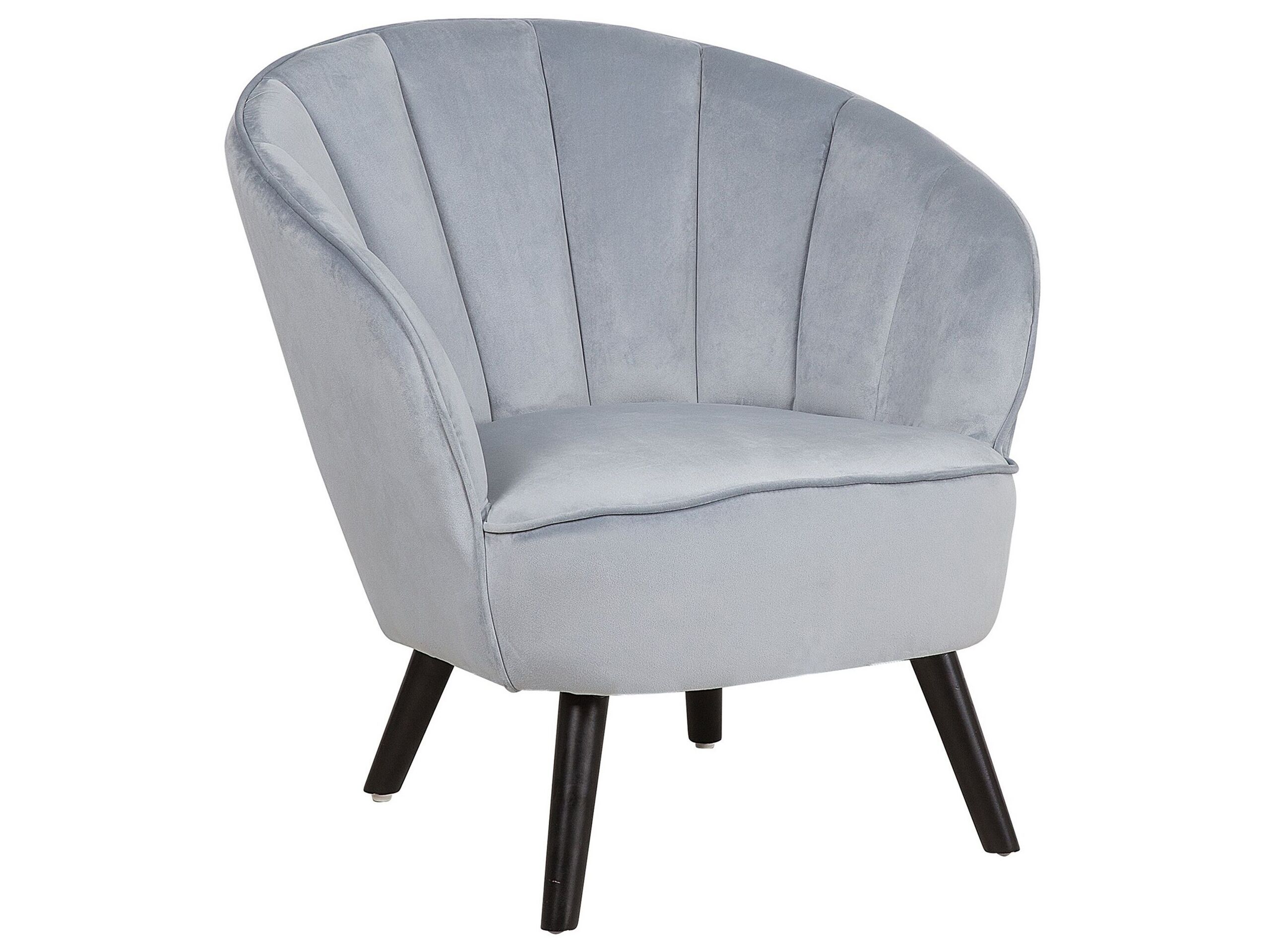 Velvet Armchair Light Grey DALA - Gemini Interiors