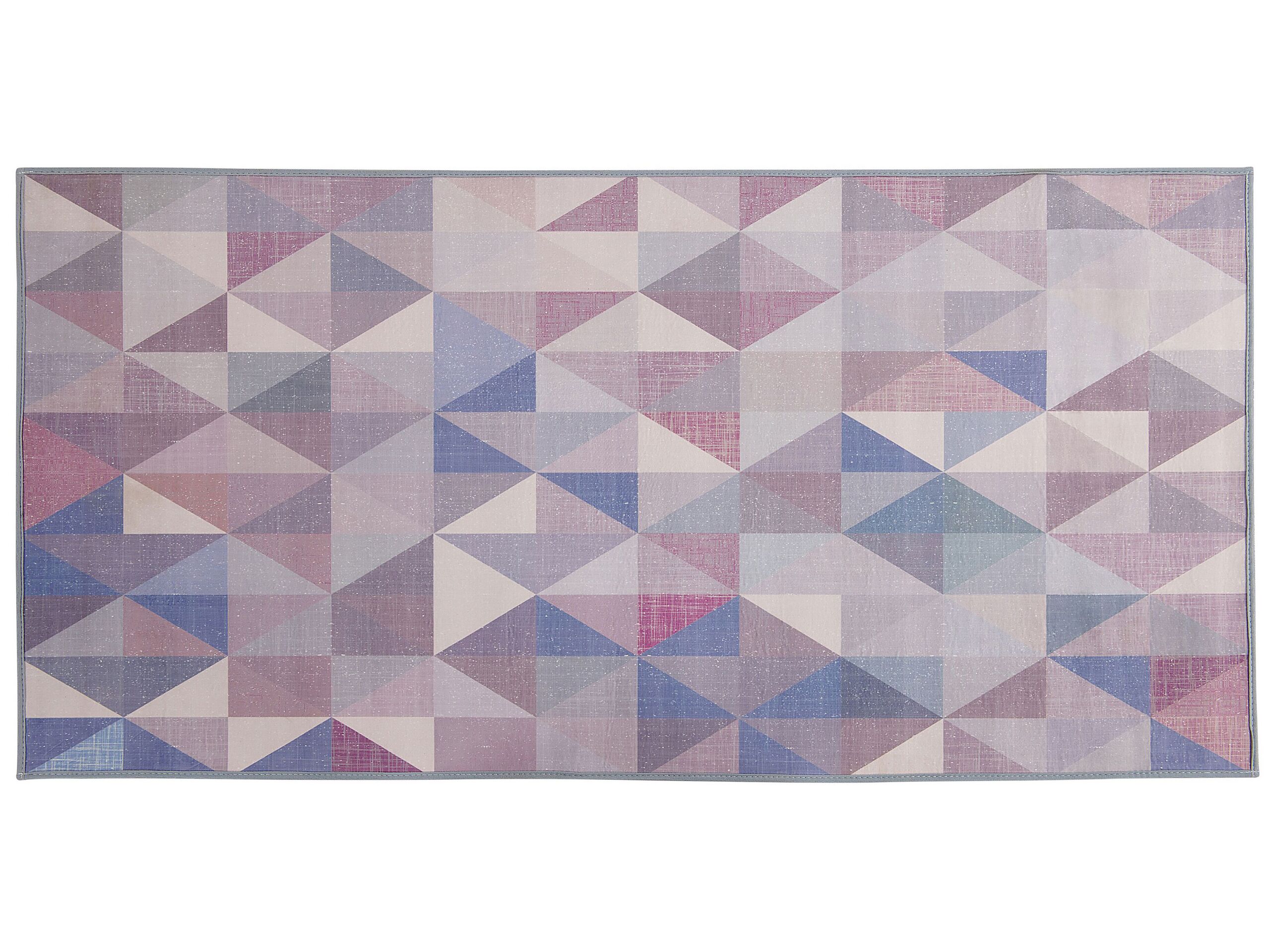 Area Rug 80x150cm Grey with Blue - Gemini Interiors