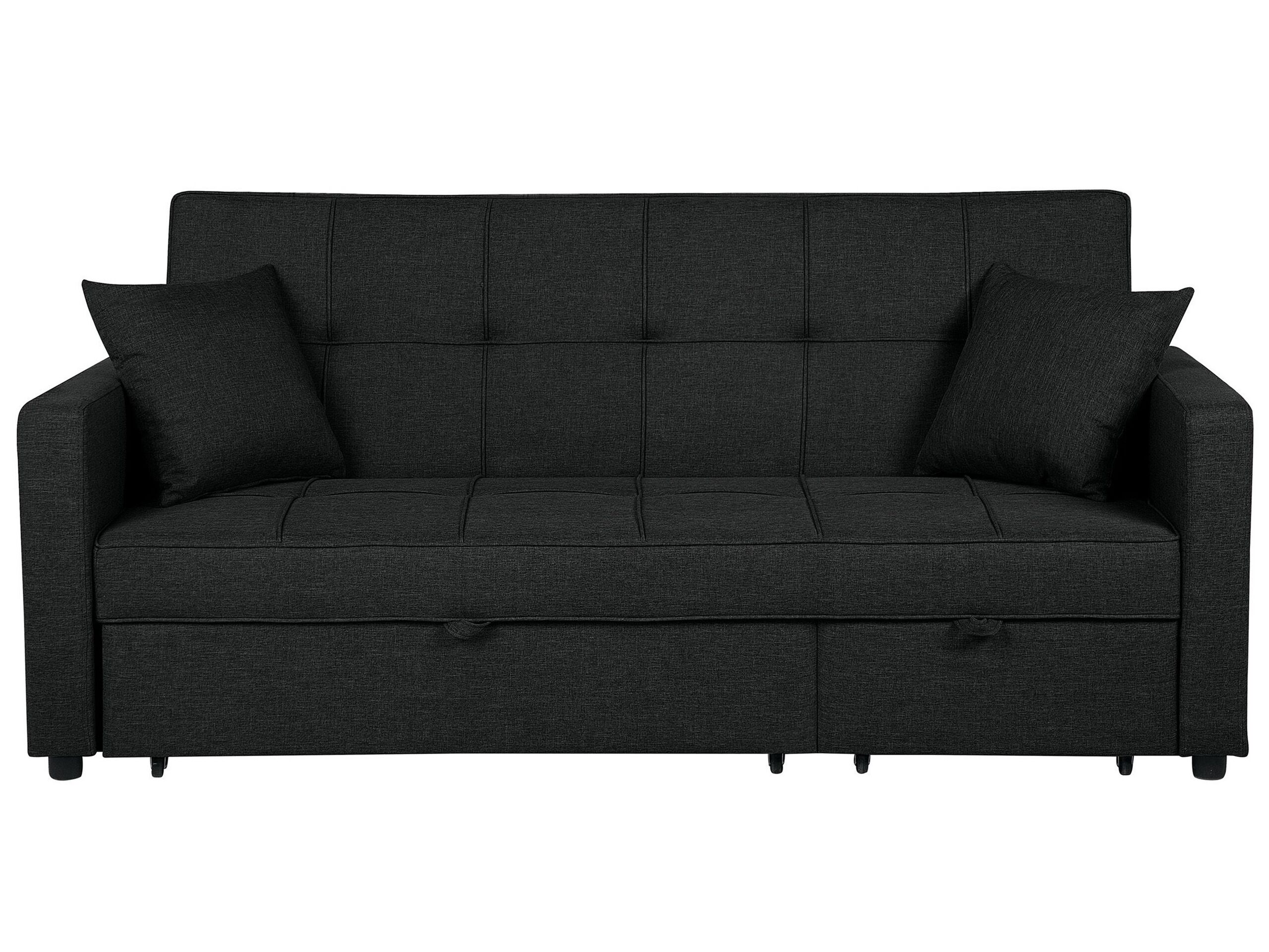 Fabric Sofa Bed Black GLOMMA - Gemini Interiors