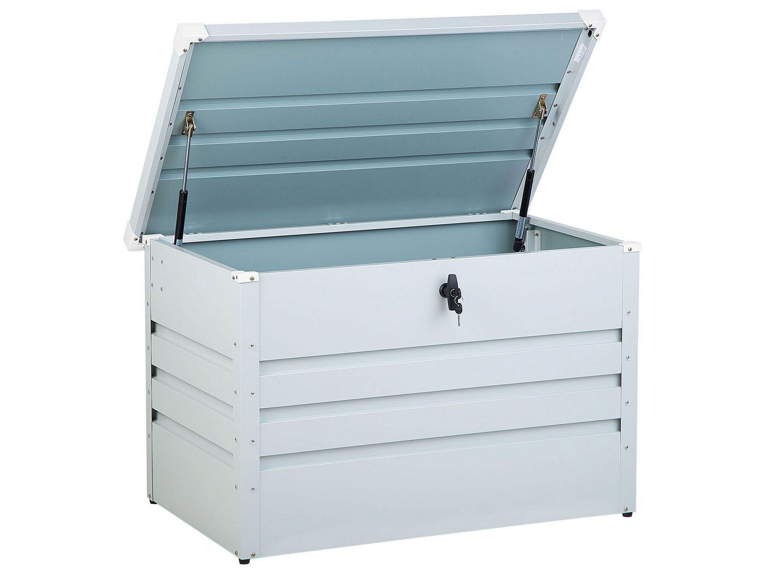 Garden Storage Box 100 x 62 cm Light Grey CEBROSA - Gemini Interiors