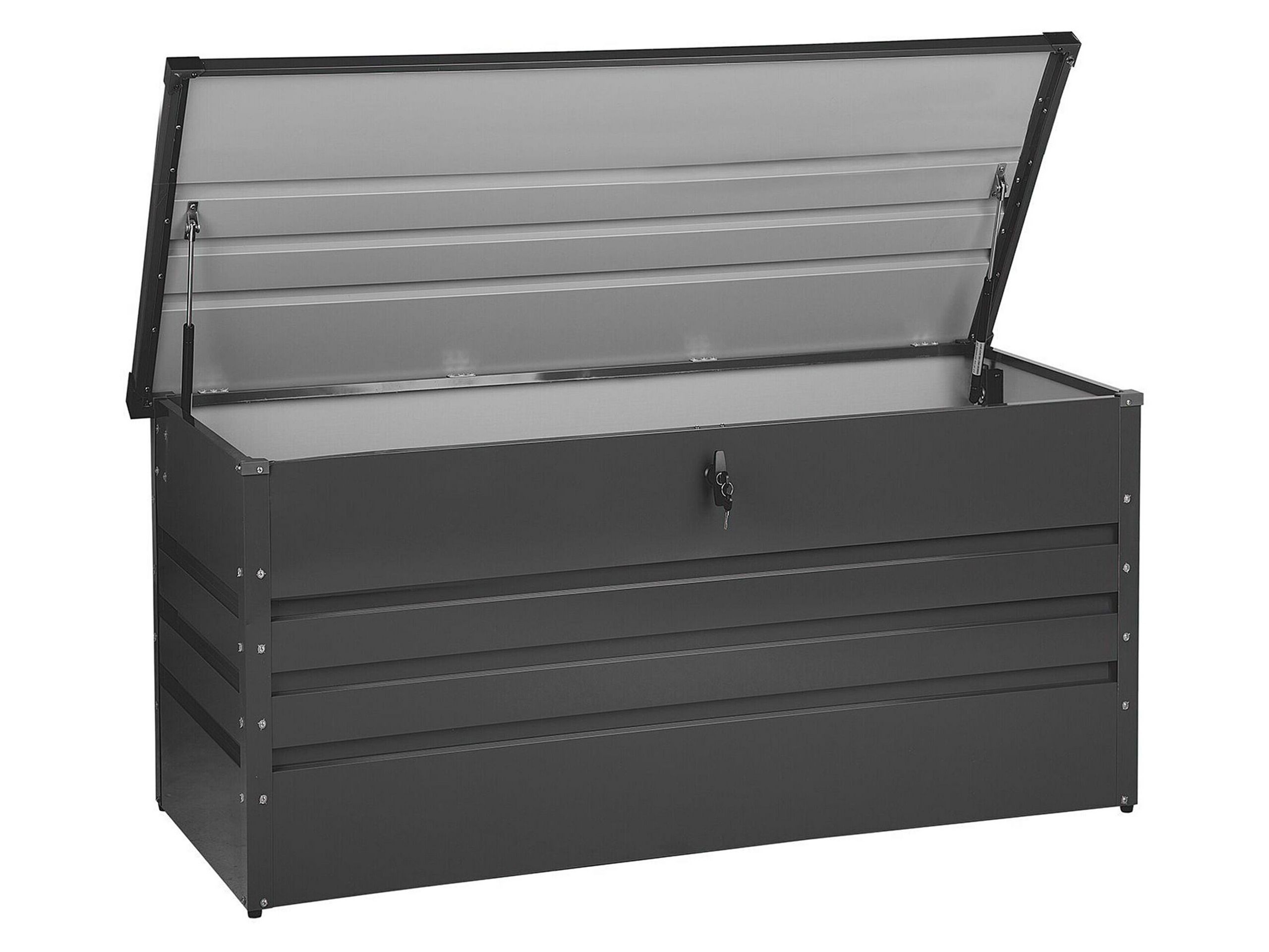 Garden Storage Box 132 x 62 cm Dark Grey CEBROSA - Gemini Interiors