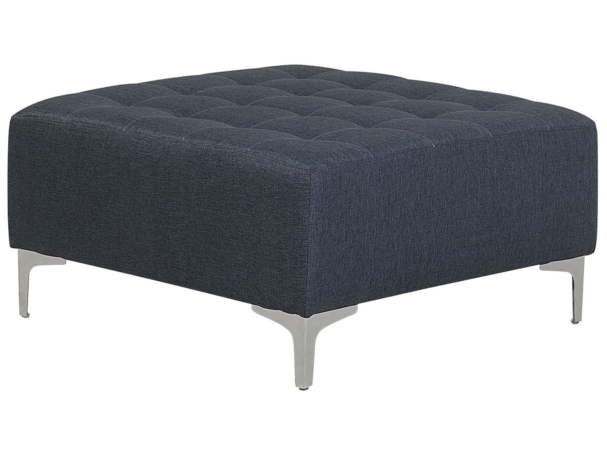 Fabric Ottoman Dark Grey ABERDEEN - Gemini Interiors