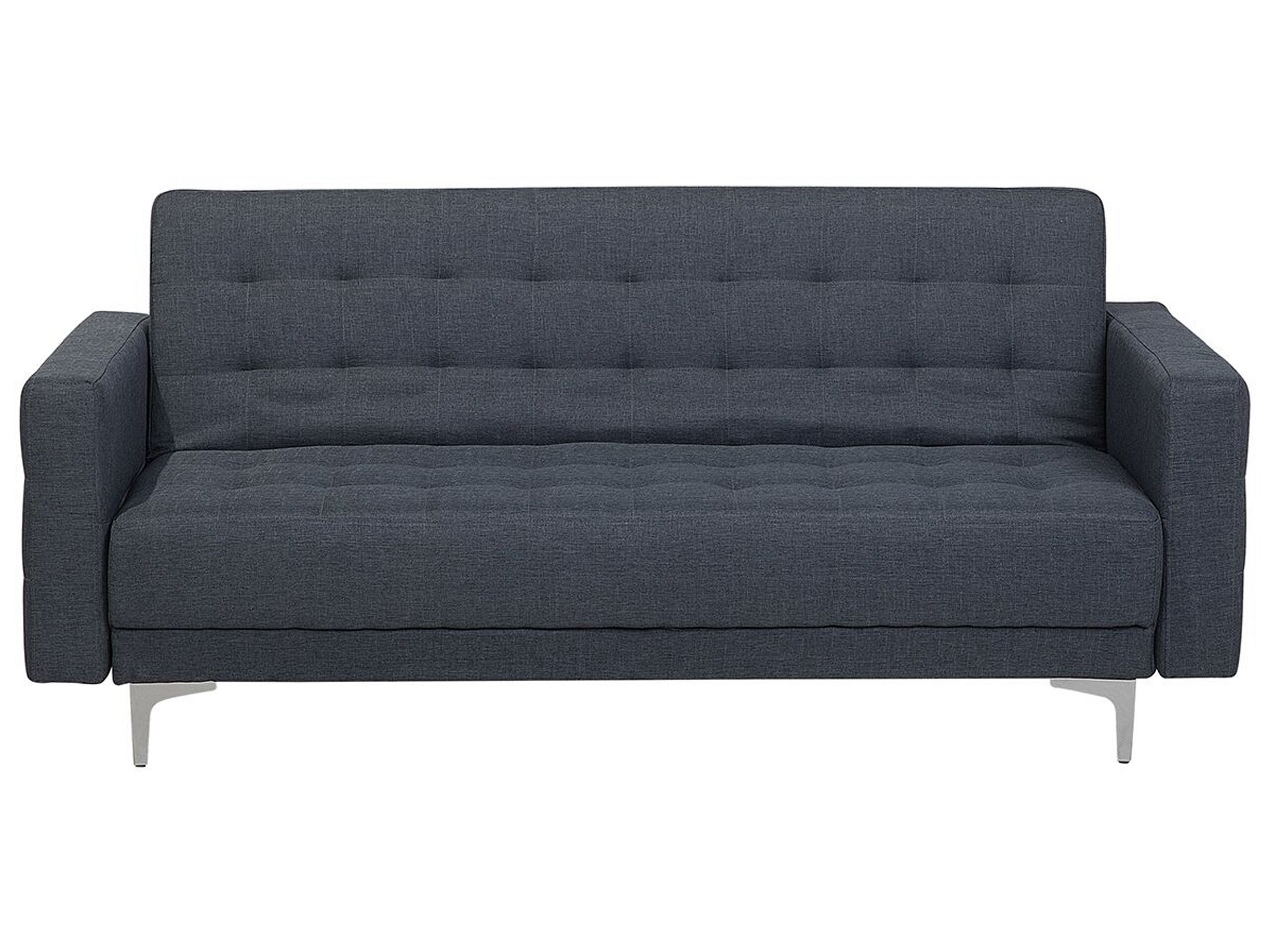 3 Seater Fabric Sofa Bed Dark Grey ABERDEEN - Gemini Interiors