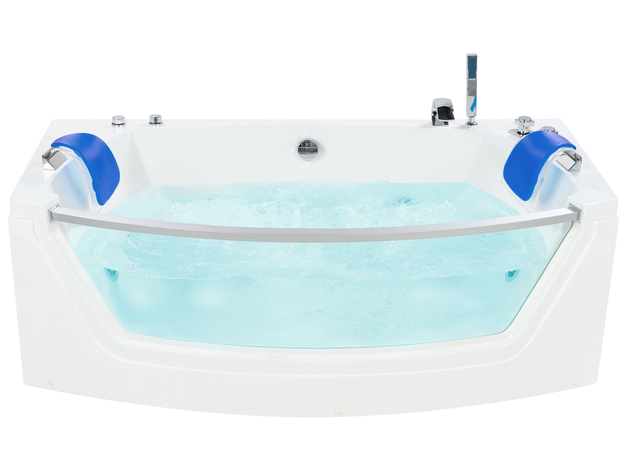 Whirlpool Bath with LED 1750 x 850 mm White FUERTE - Gemini Interiors