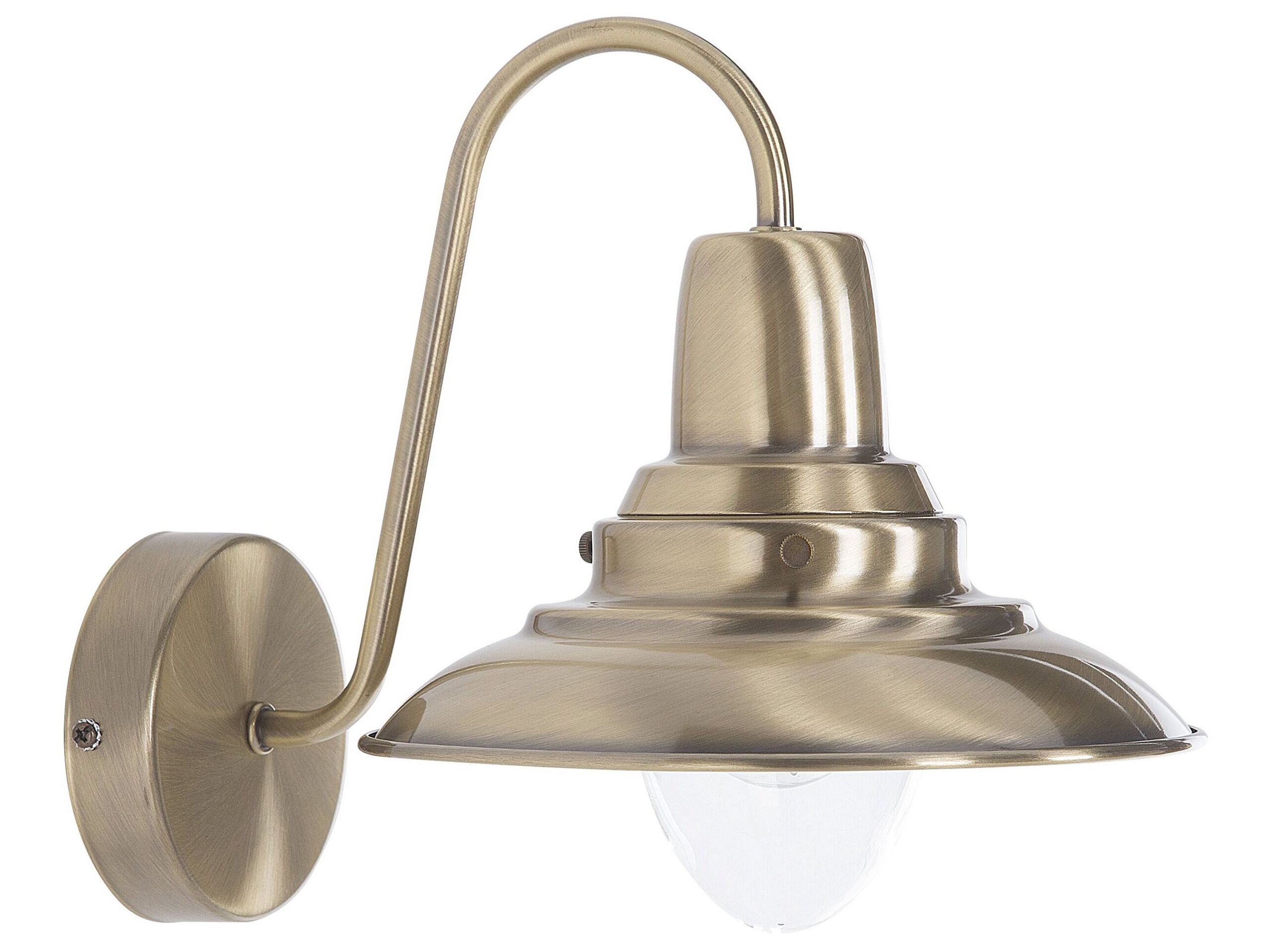 Metal Wall Lamp Brass LUZA - Gemini Interiors