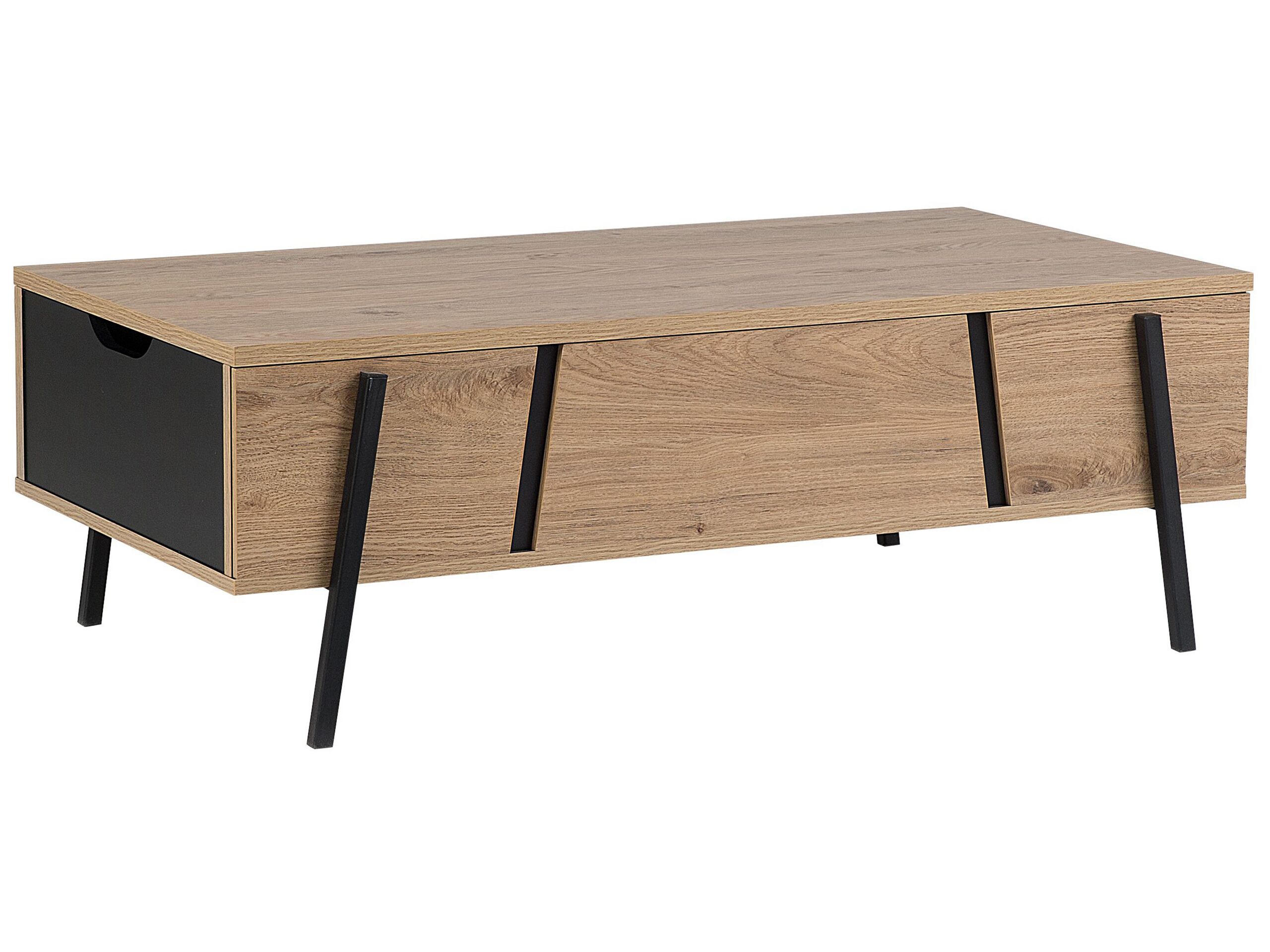 Coffee Table with Storage Dark Wood BLACKPOOL - Gemini Interiors