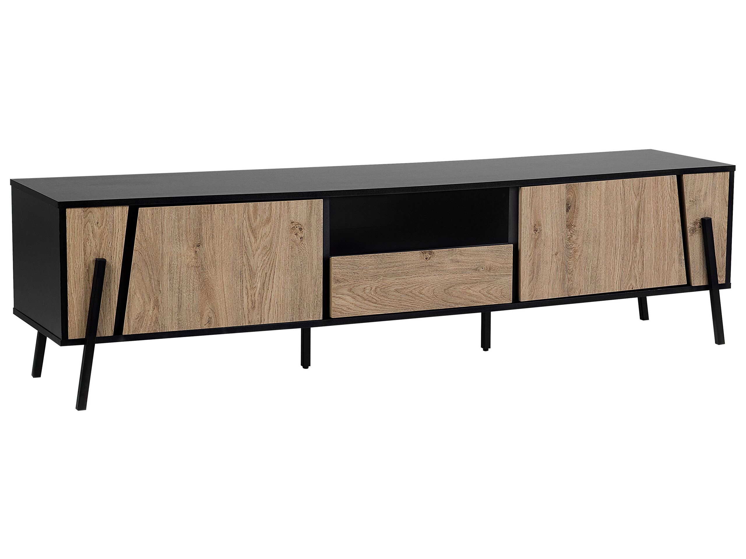 TV Stand Dark Wood BLACKPOOL - Gemini Interiors