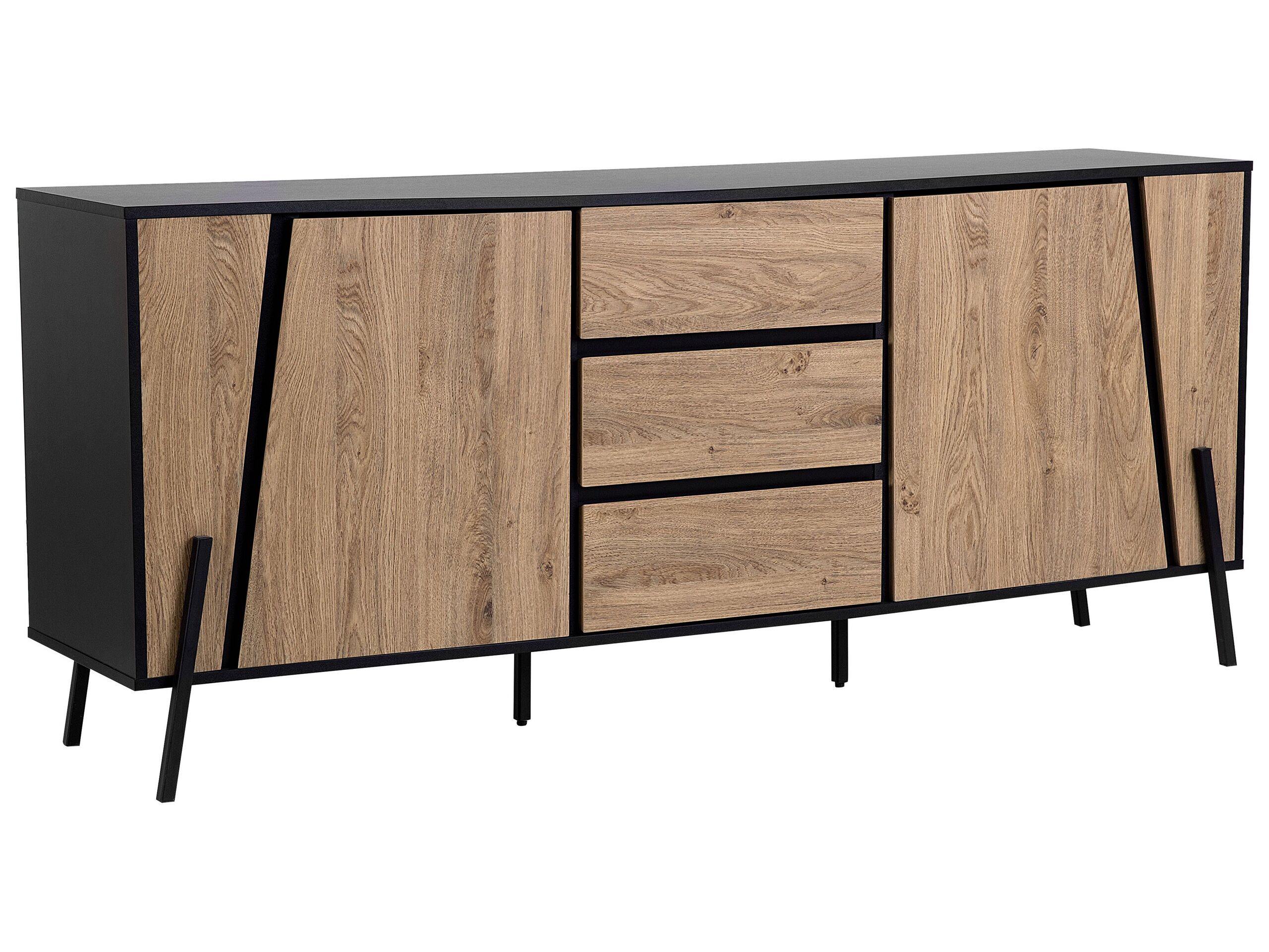 3 Drawer Sideboard Light Wood BLACKPOOL - Gemini Interiors