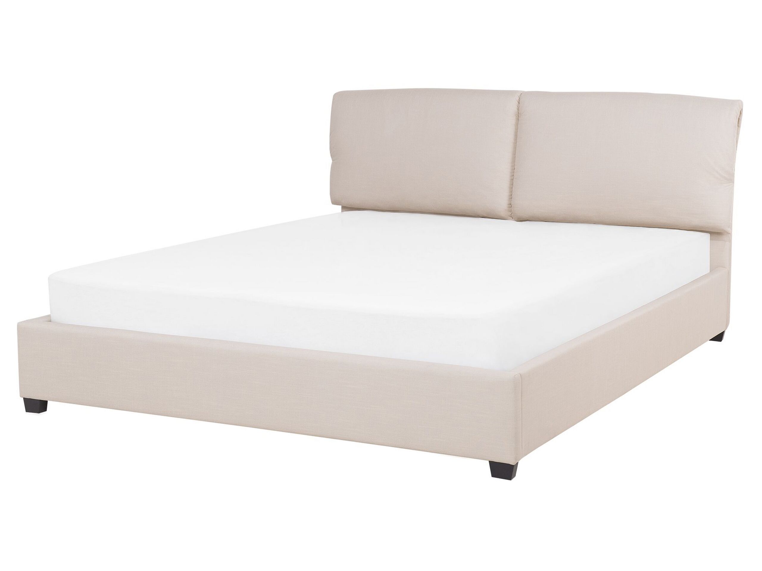Fabric EU King Size Bed Beige BELFORT - Gemini Interiors