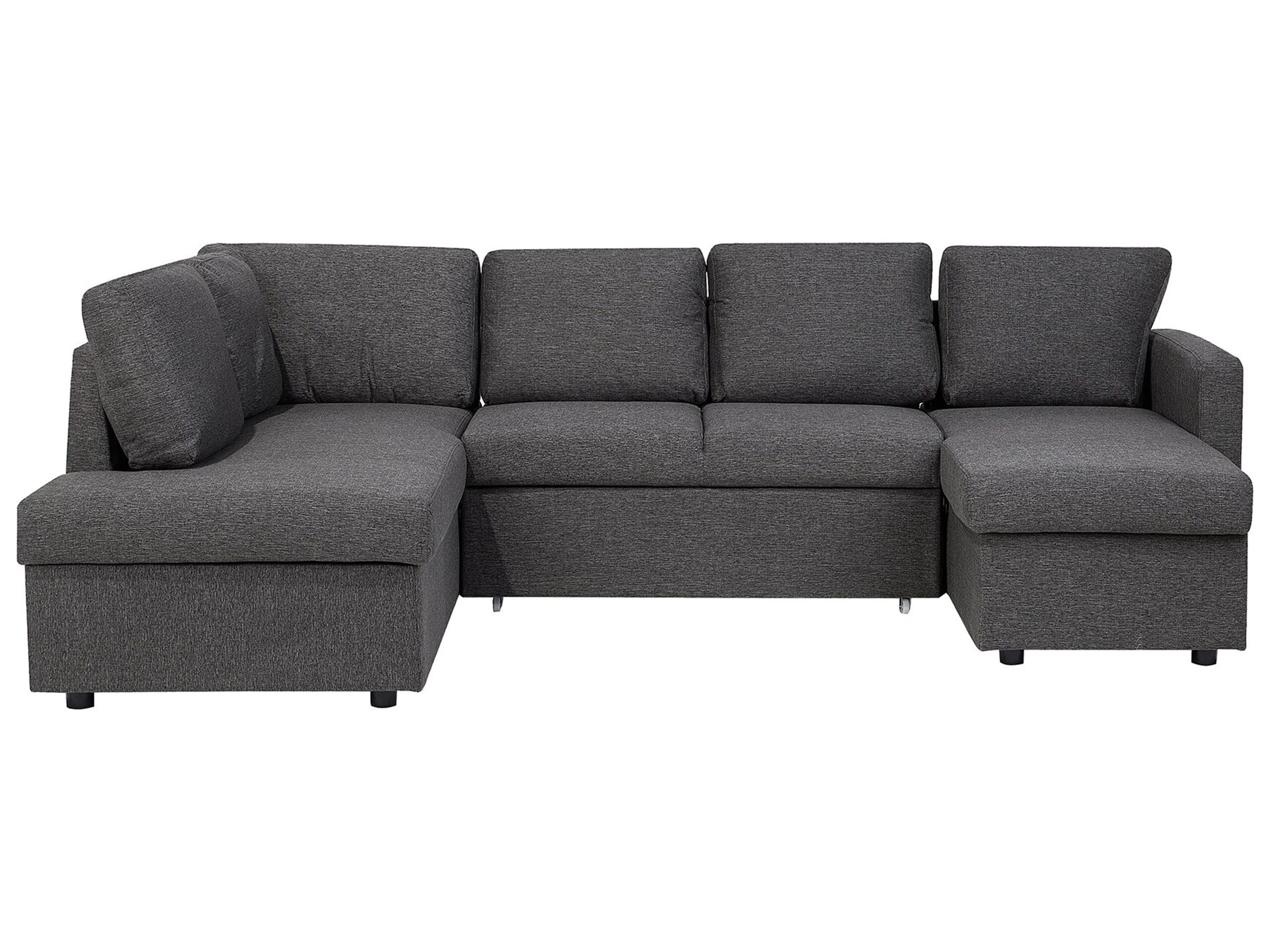 Fabric Sofa Bed Dark Grey KARRABO - Gemini Interiors