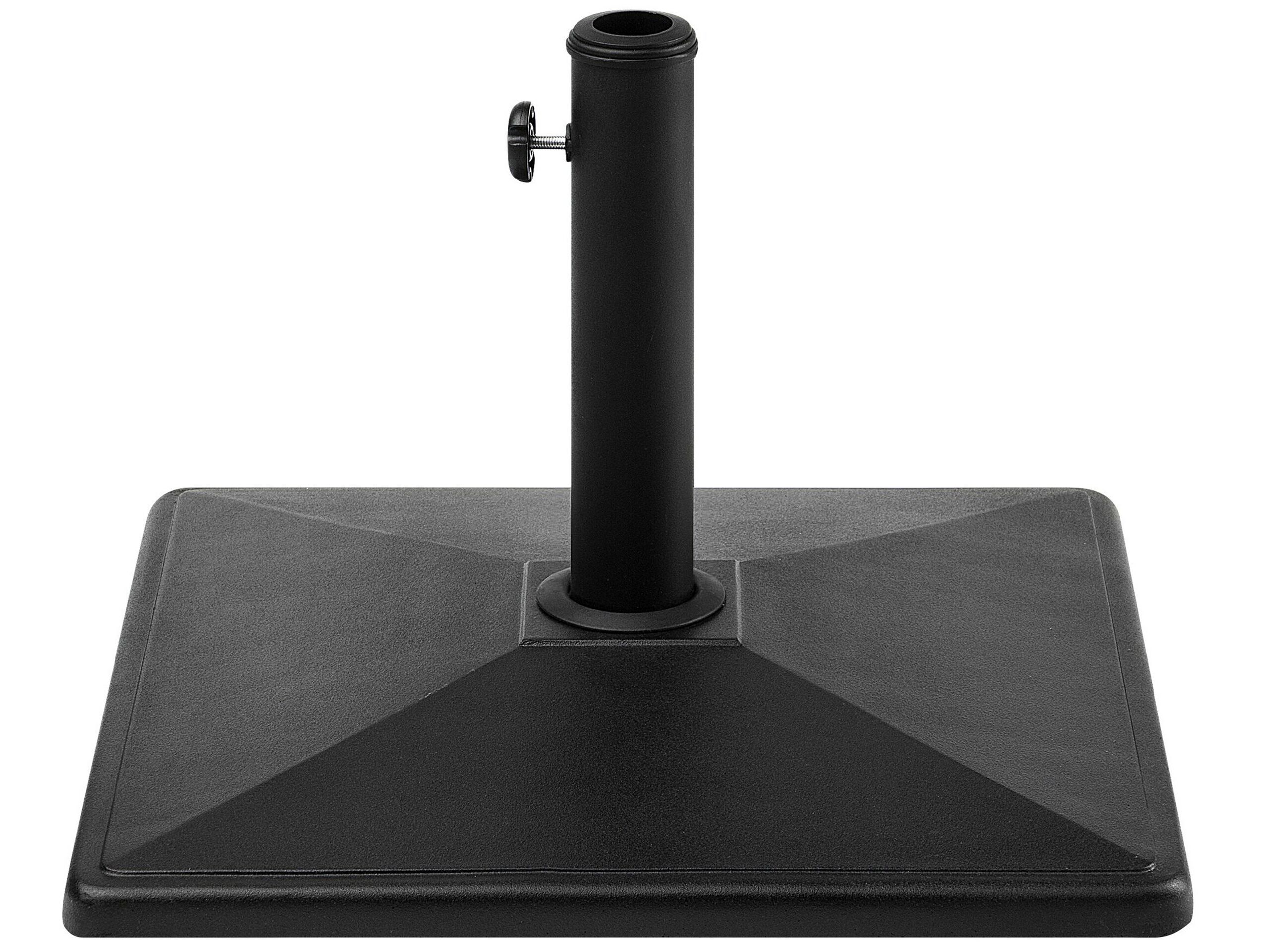 Square Concrete Parasol Base Black CERVO - Gemini Interiors