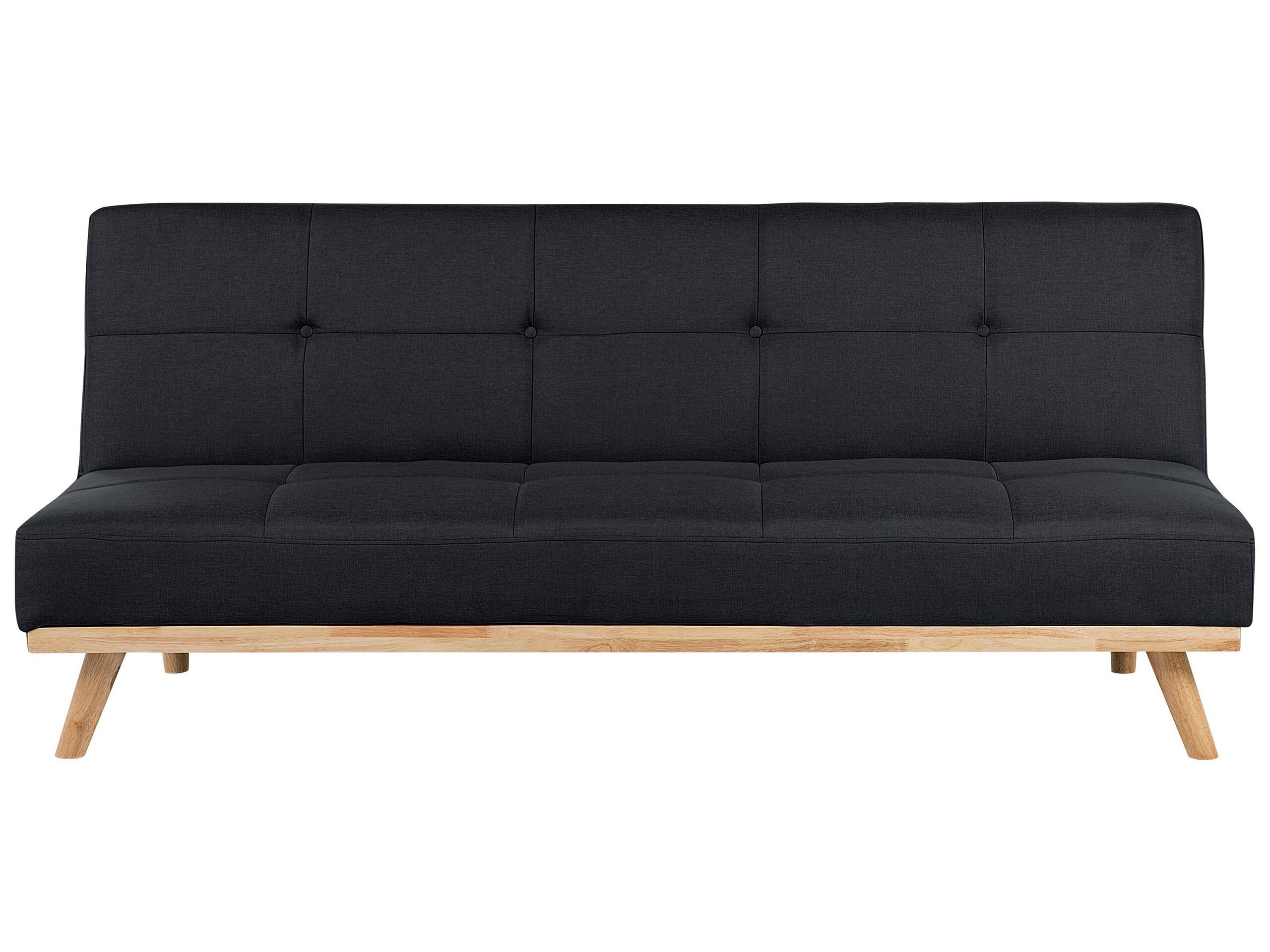 Fabric Sofa Bed Black FROYA - Gemini Interiors