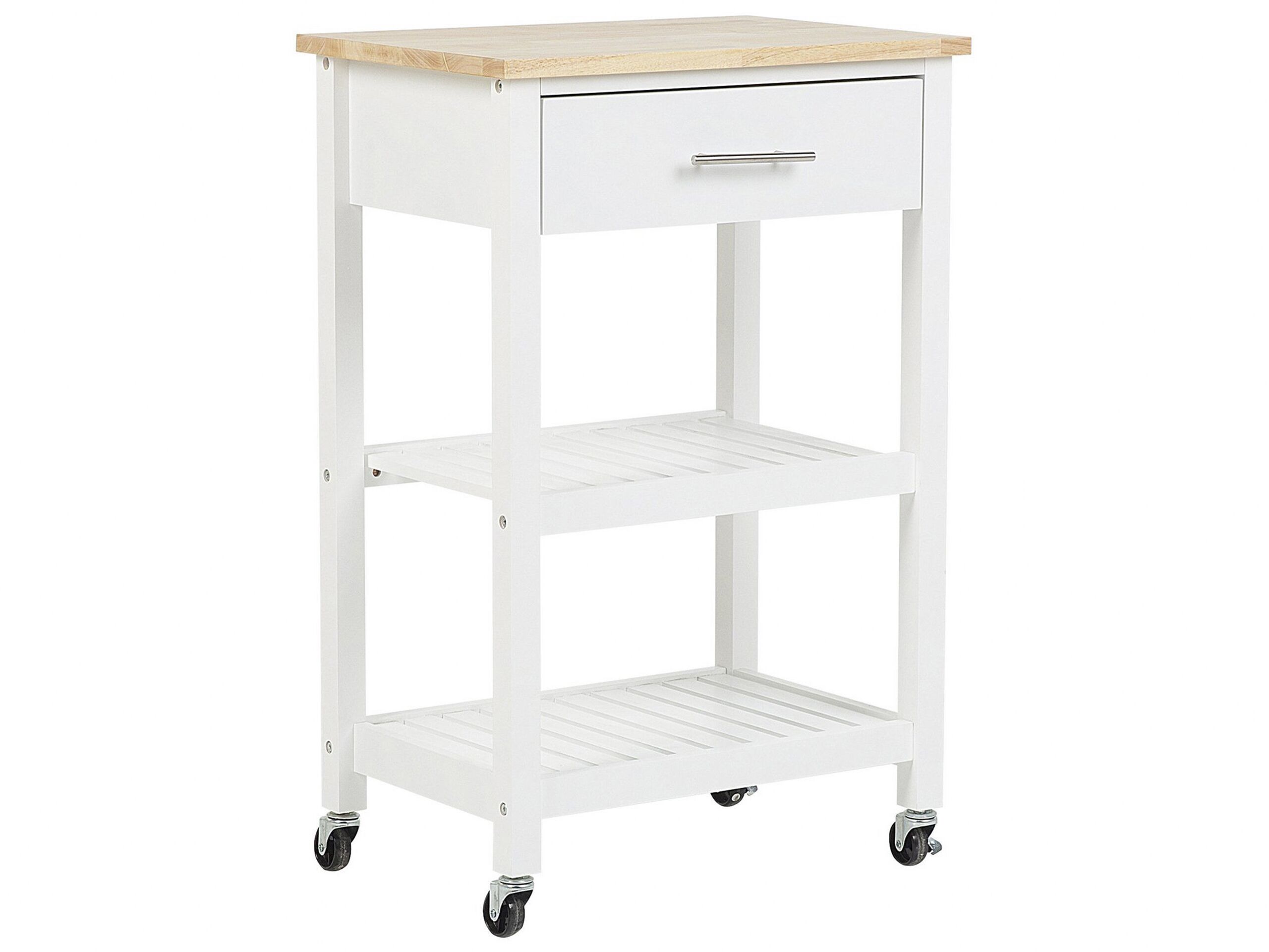 3 Tier Kitchen Trolley White HIUMA - Gemini Interiors