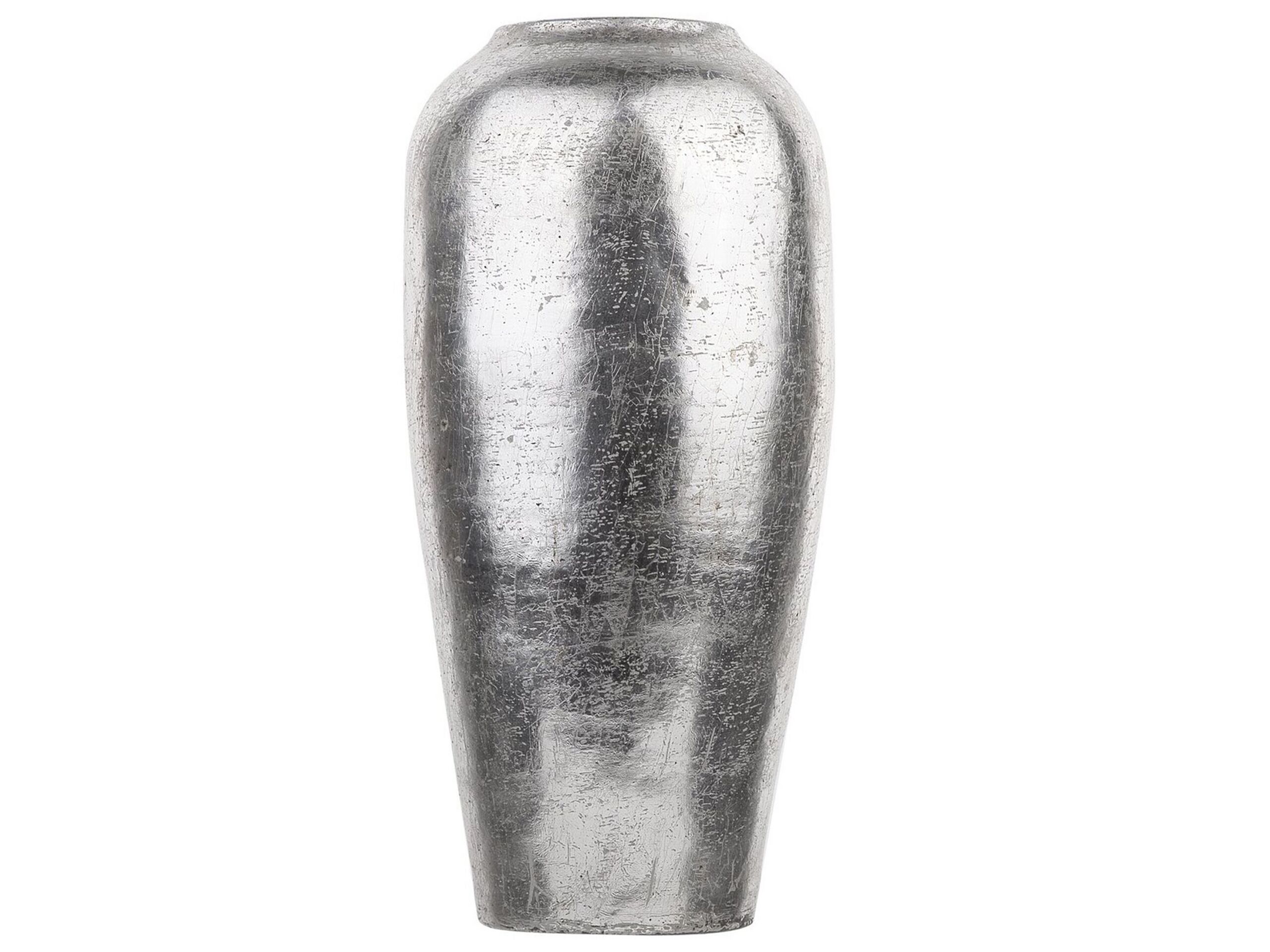 Terracotta Decorative Vase 48 Silver - Gemini Interiors