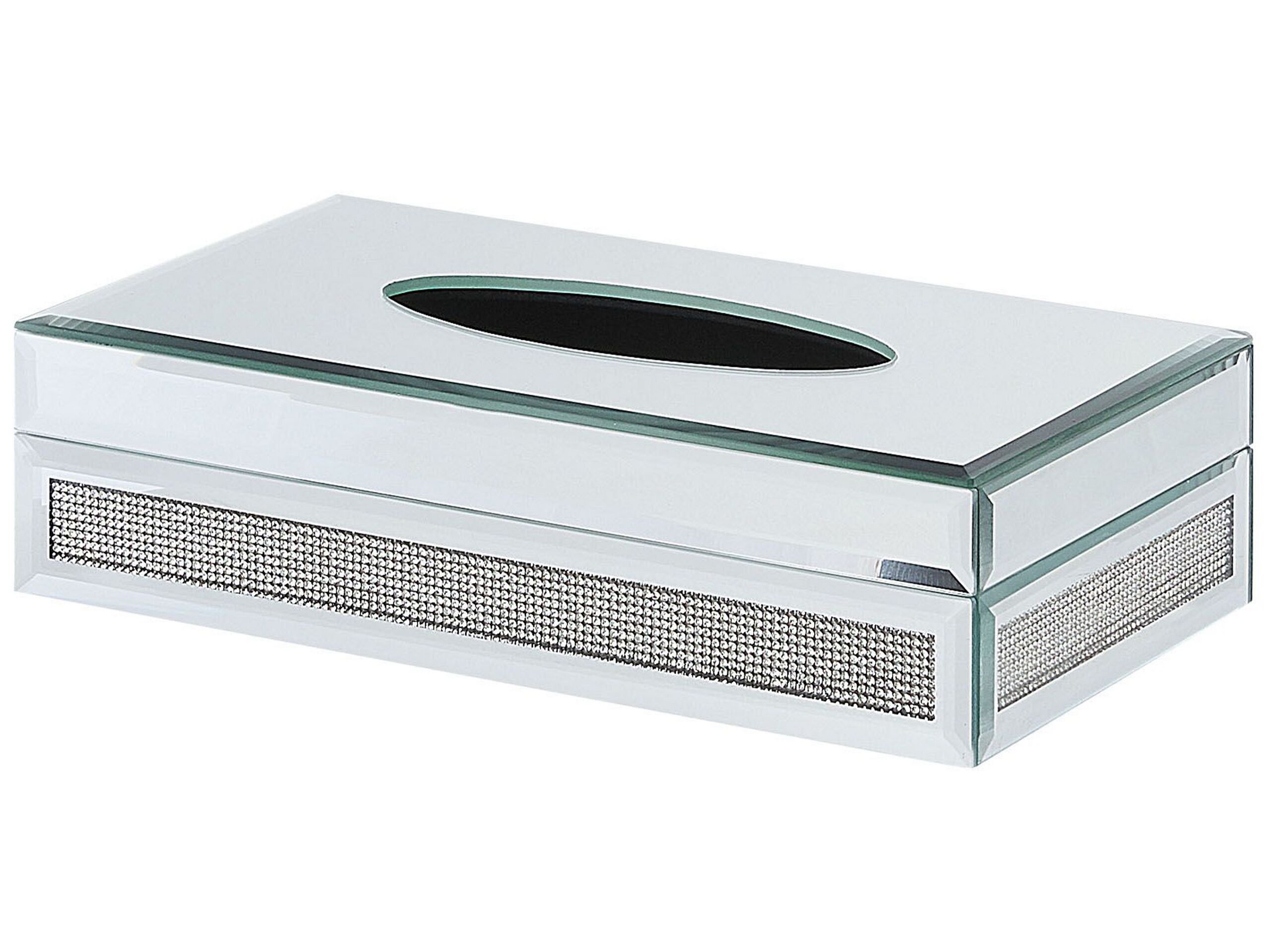 Mirrored Tissue Box Holder - Gemini Interiors