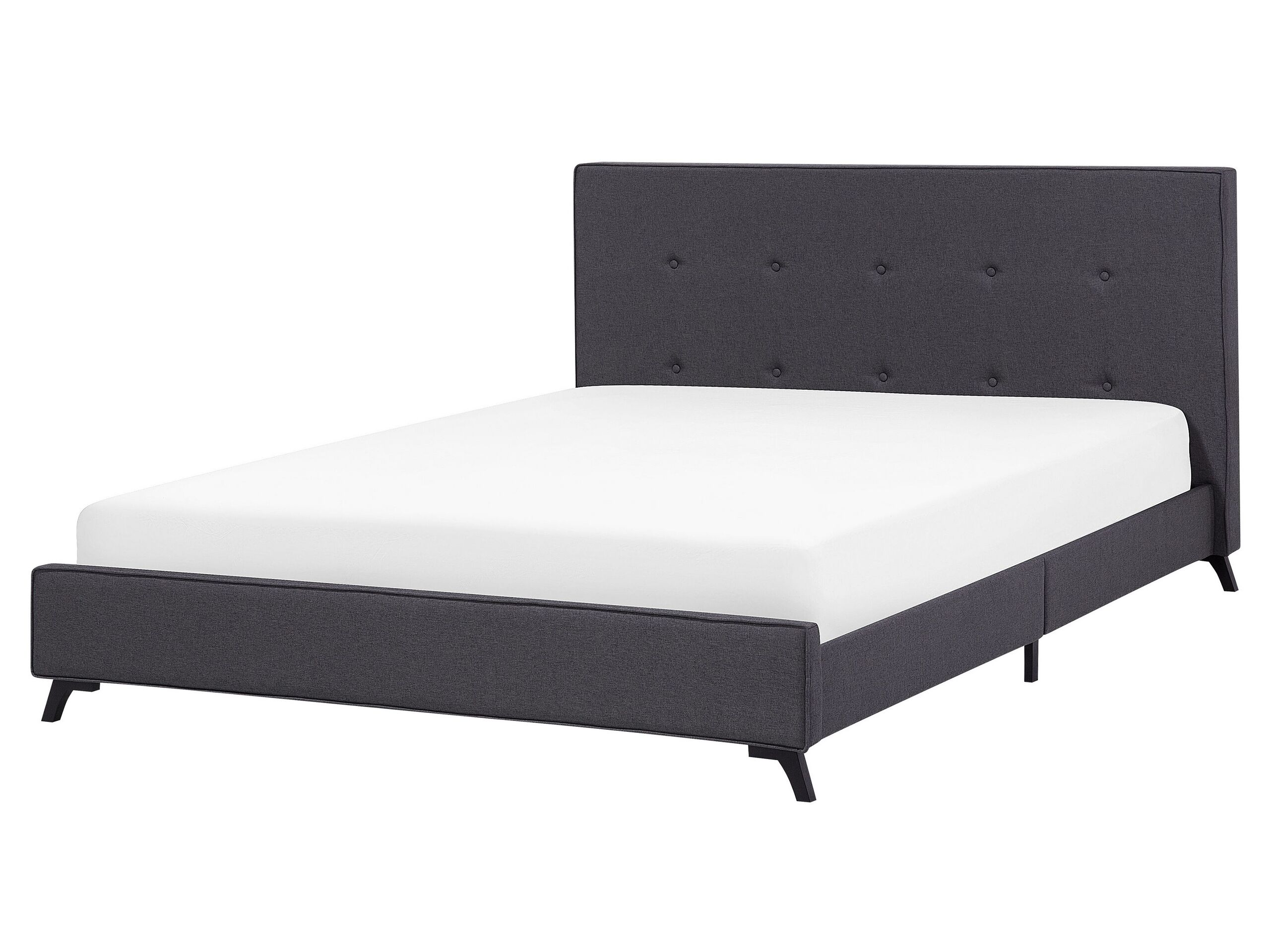 Fabric EU King Size Bed Dark Grey AMBASSADOR - Gemini Interiors