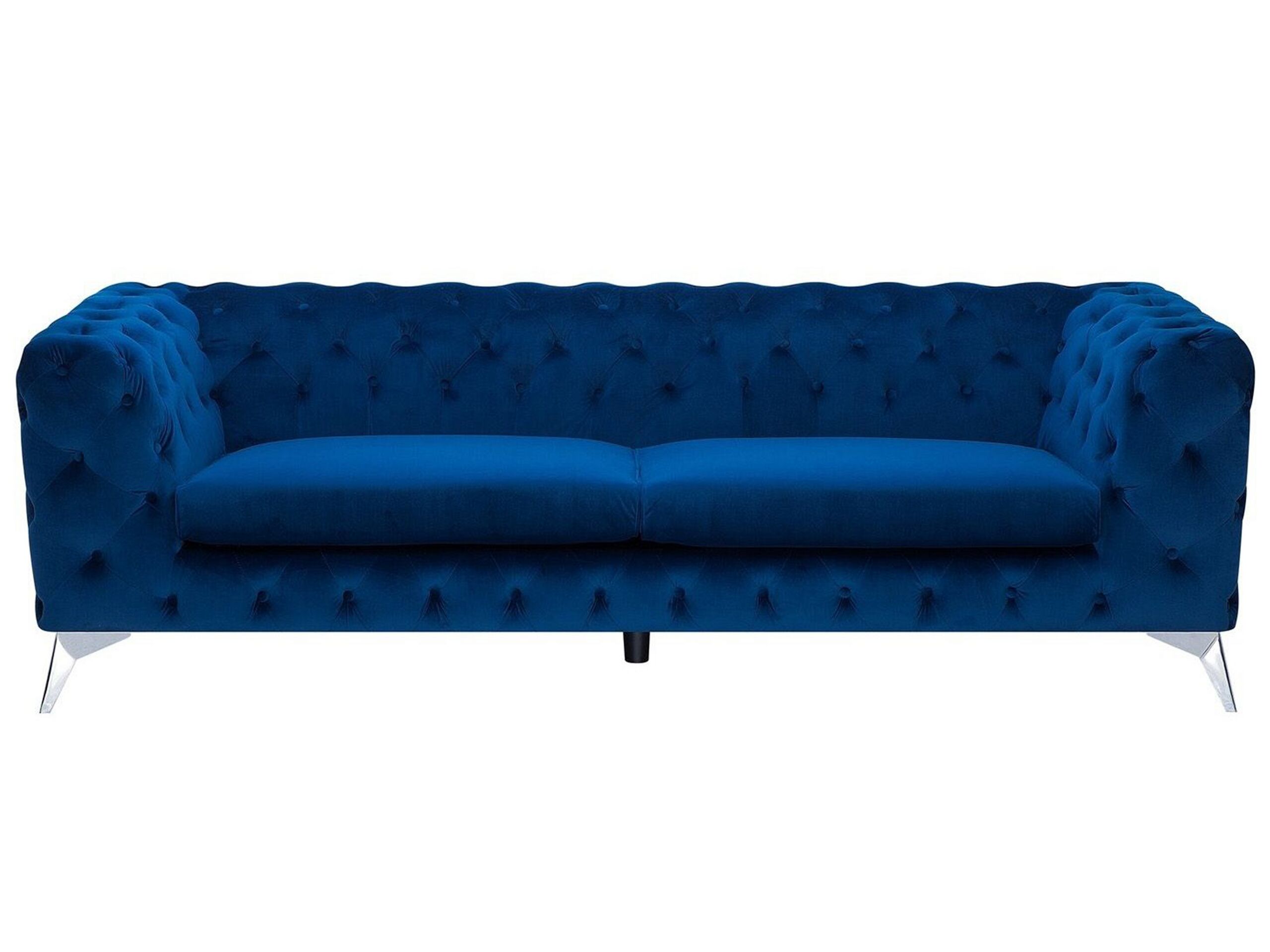 3 Seater Velvet Fabric Sofa Cobalt Blue SOTRA - Gemini Interiors