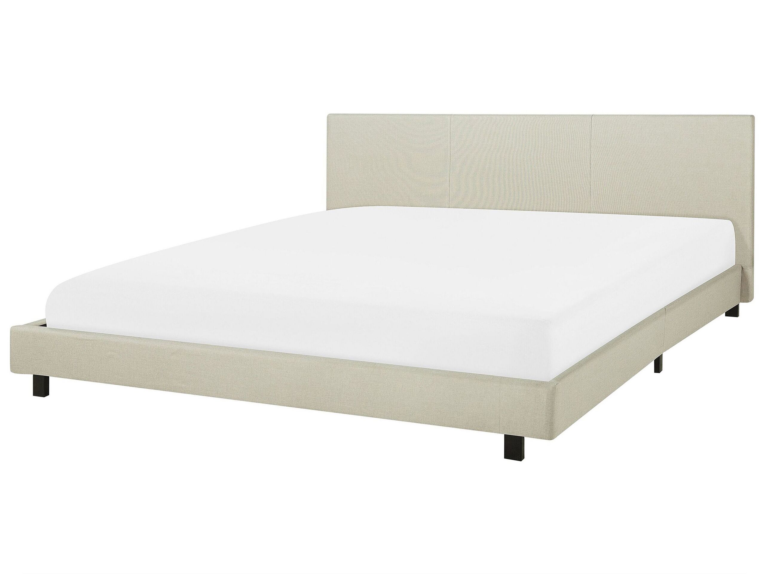 Fabric EU Super King Bed Beige ALBI - Gemini Interiors