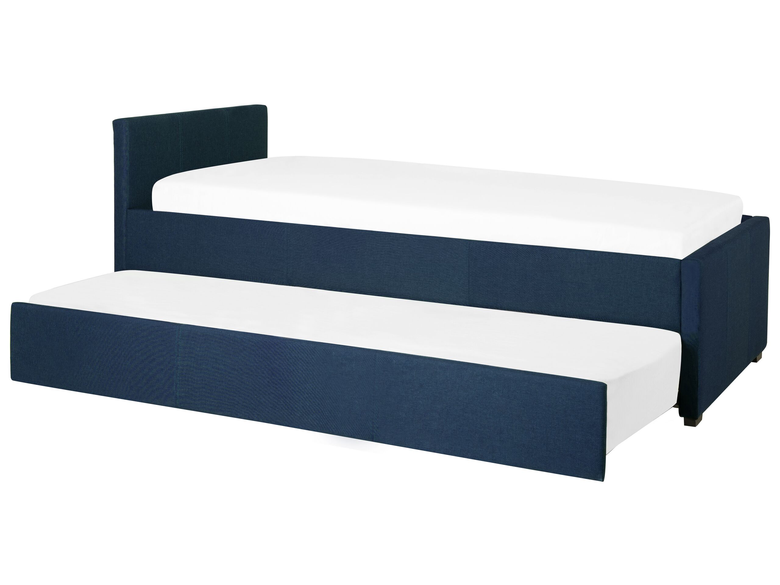 Fabric EU Single Trundle Bed Blue MARMANDE - Gemini Interiors