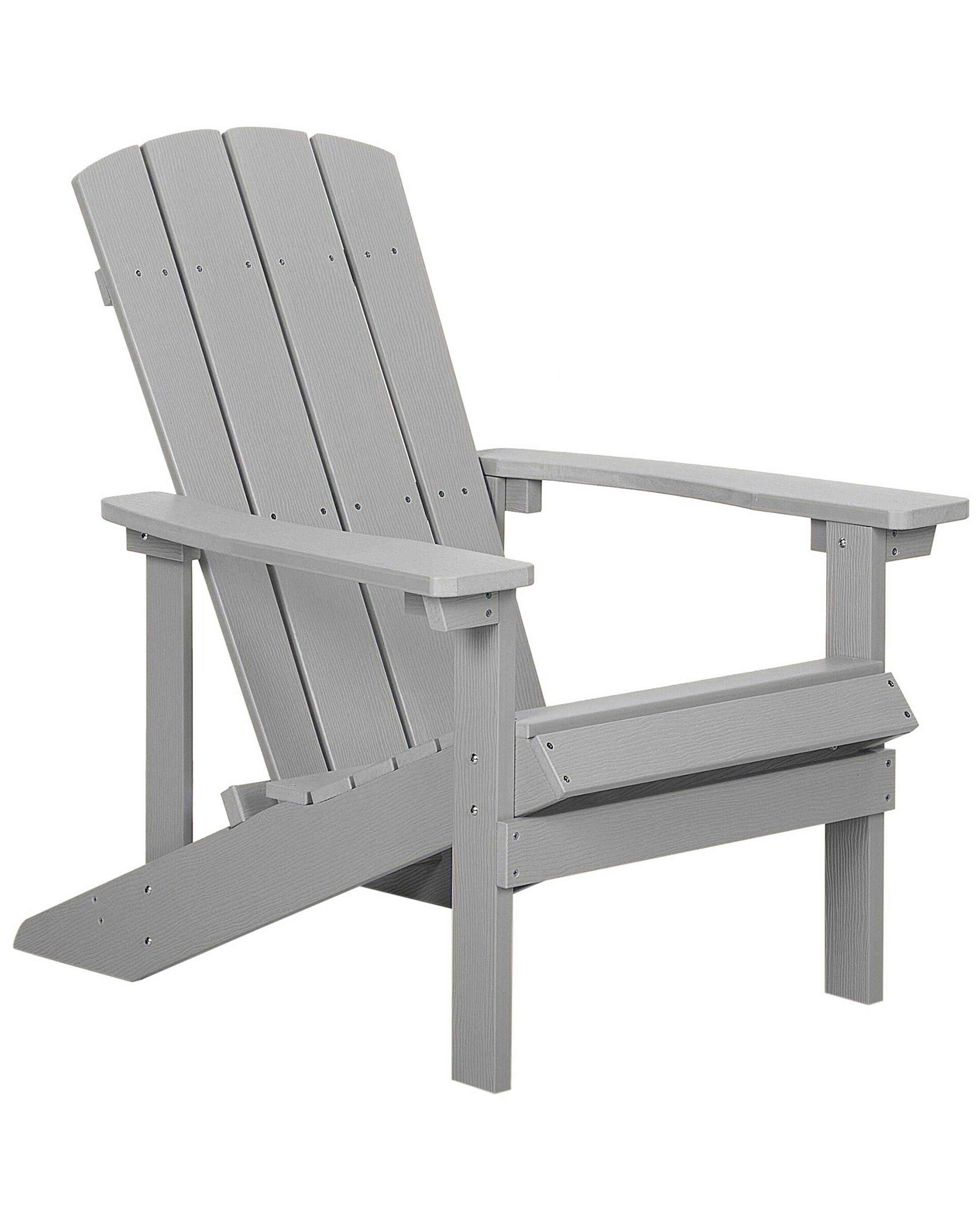 Garden Chair Light Grey ADIRONDACK - Gemini Interiors