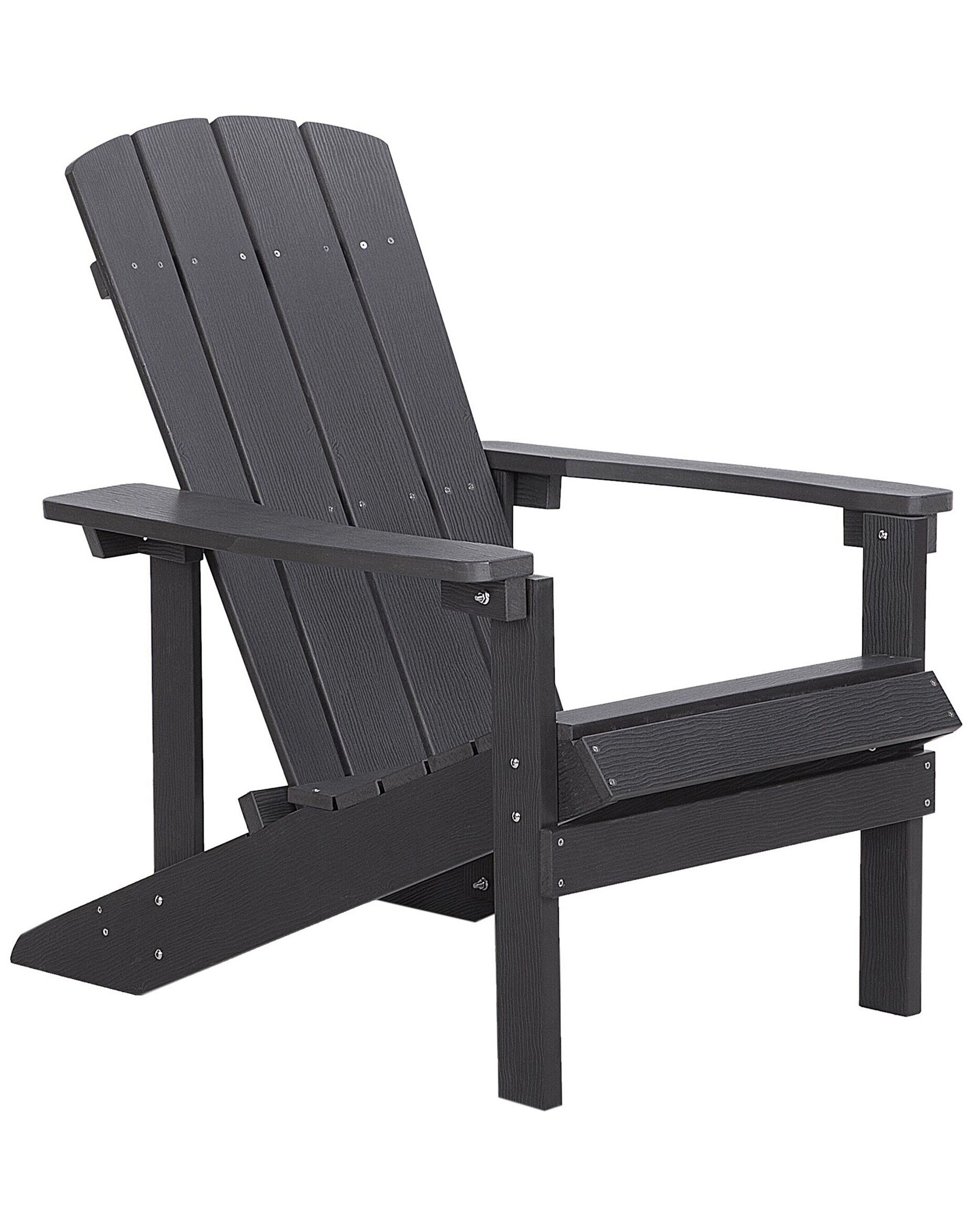 Garden Chair Dark Grey ADIRONDACK - Gemini Interiors