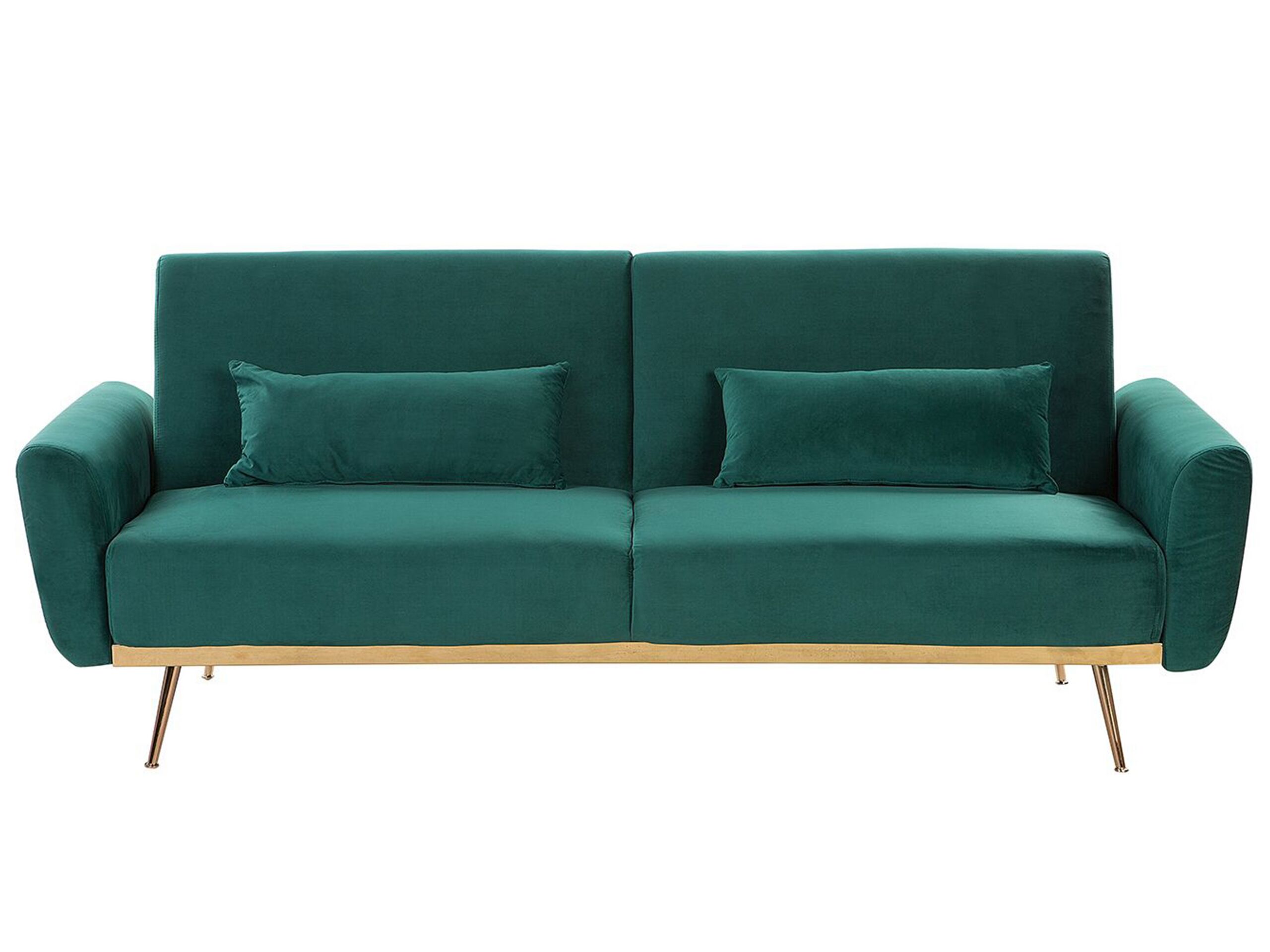 Velvet Sofa Bed Green EINA - Gemini Interiors