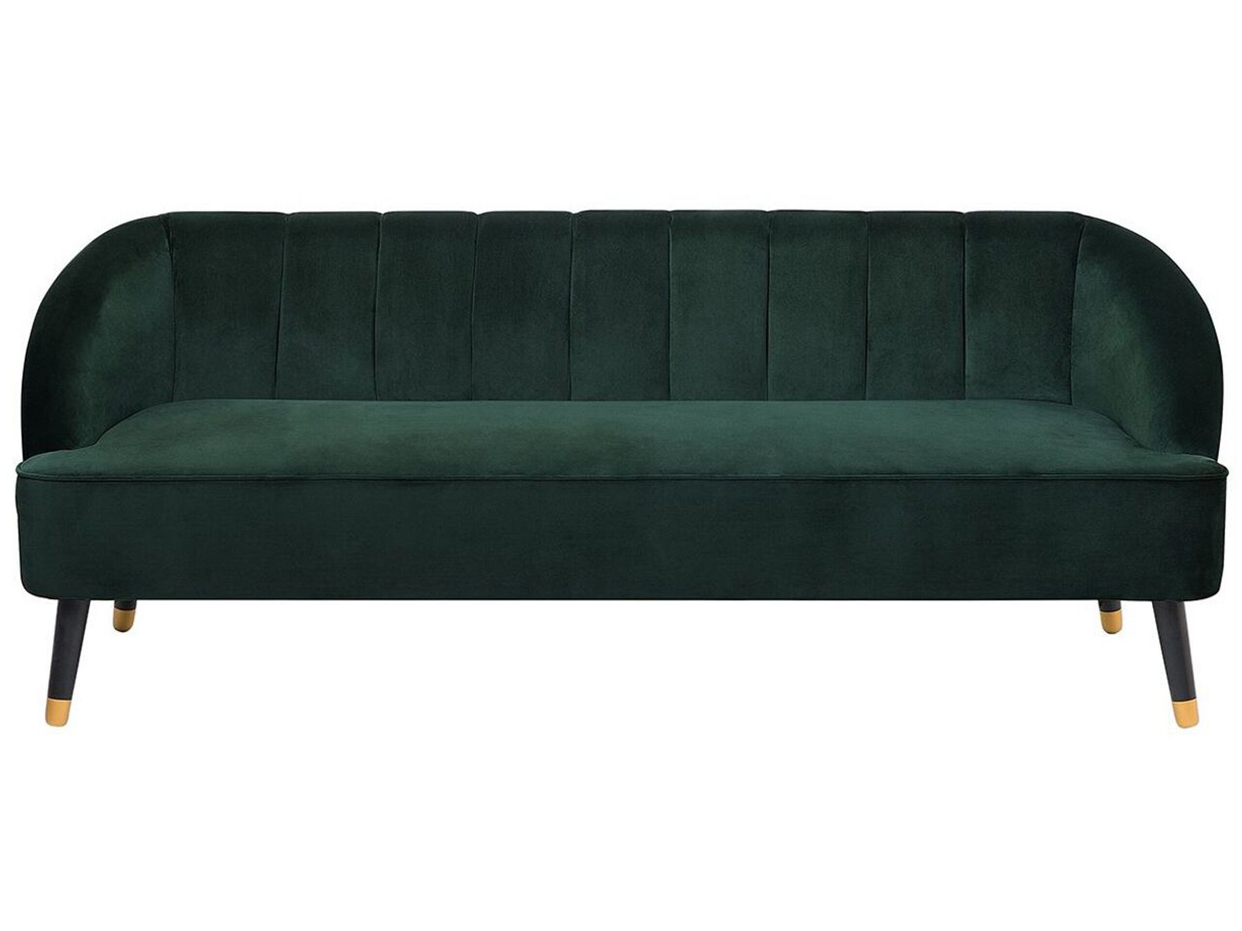 3 Seater Velvet Sofa Emerald Green ALSVAG - Gemini Interiors