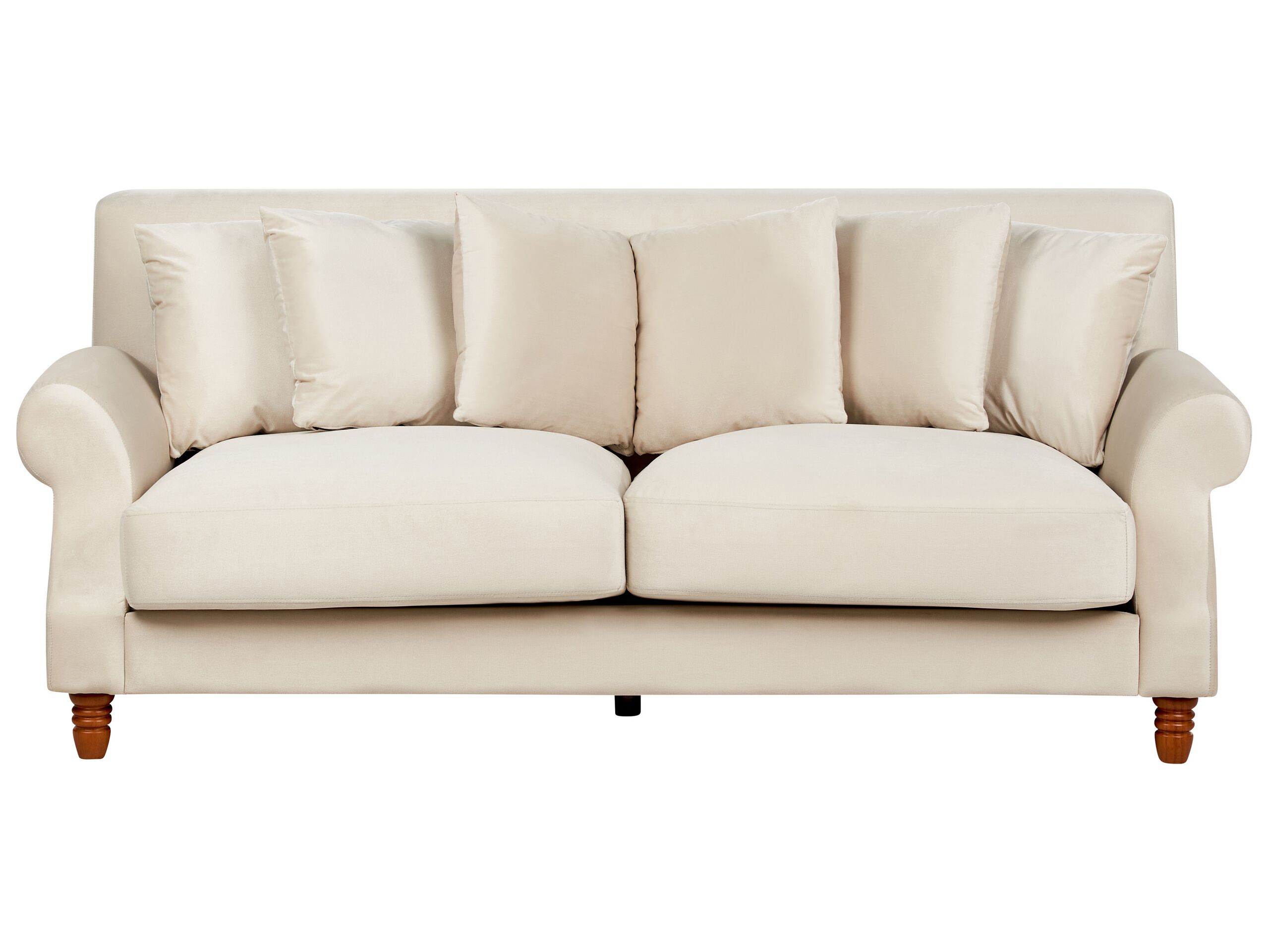 3 Seater Velvet Sofa Off-White EIKE - Gemini Interiors