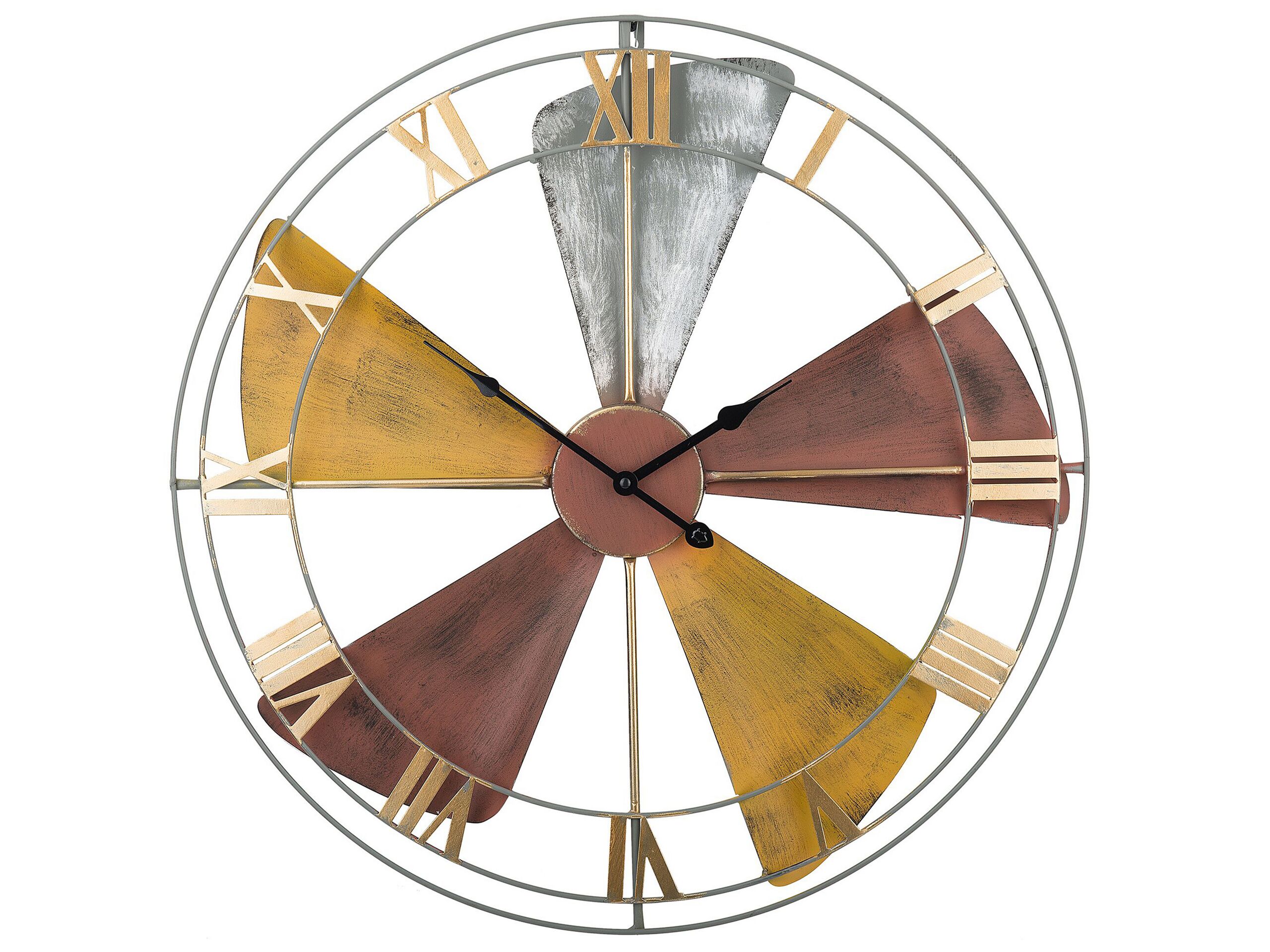 Iron Skeleton Wall Clock 60cm Multicolour - Gemini Interiors
